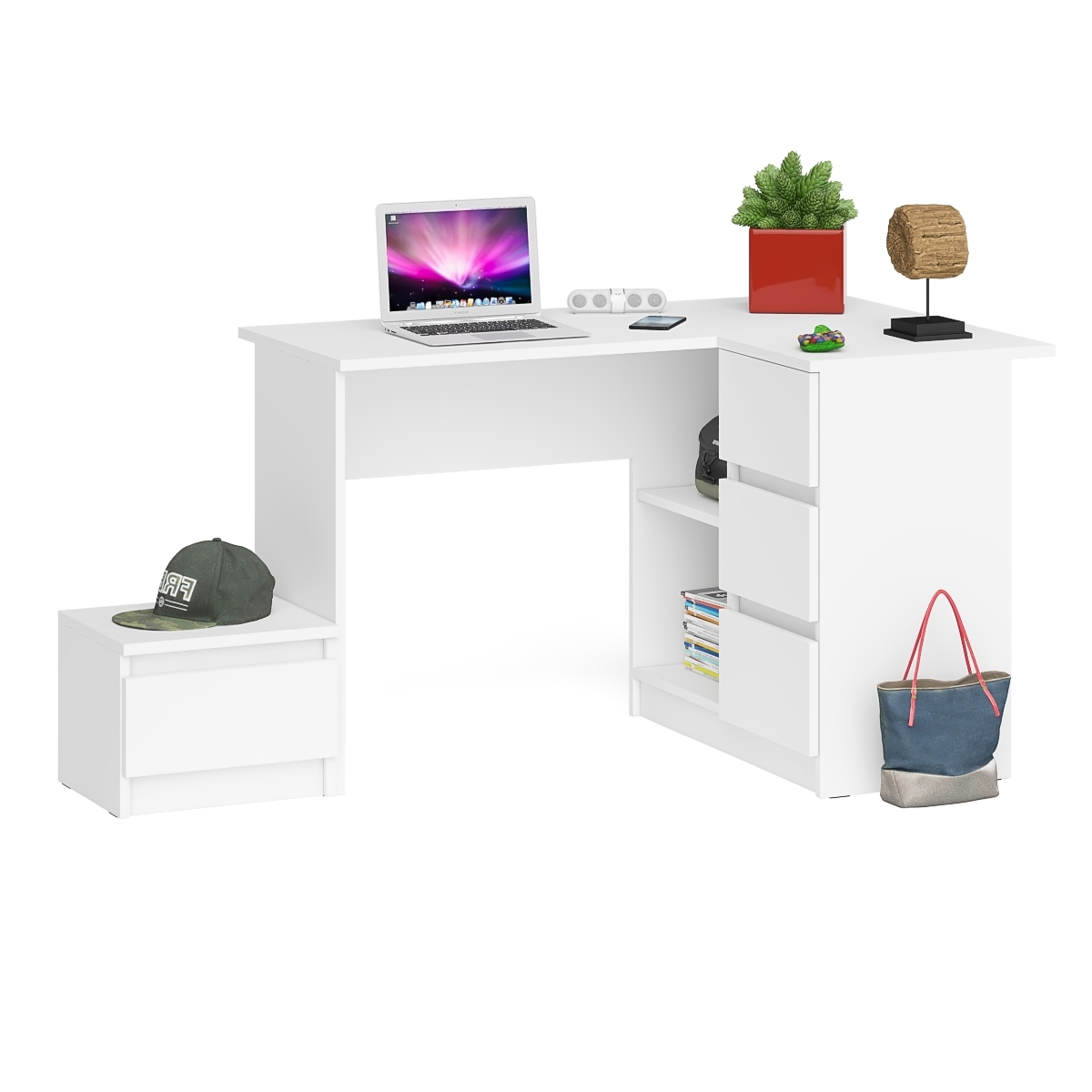 Изображение товара Стол компьютерный СВК МС-16П+ТМП400.1 Белый