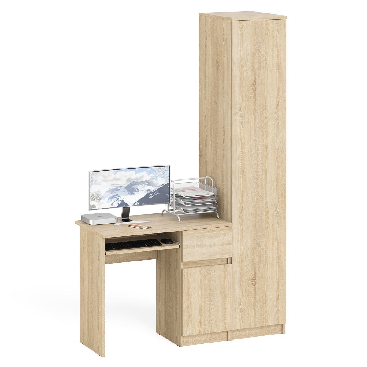 Изображение товара Стол компьютерный СВК Мори МС-1П+МШ400.1 правый с пеналом