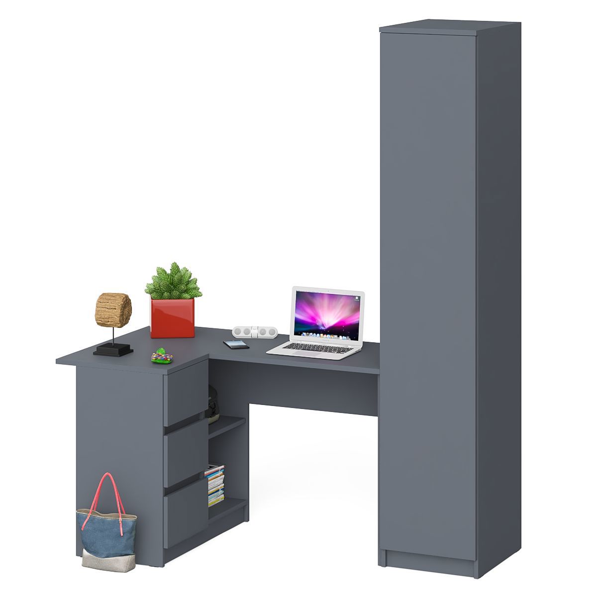 Изображение товара Компанский компьютерный стол МС-16Л+МШ400.1 Мори СВК графит