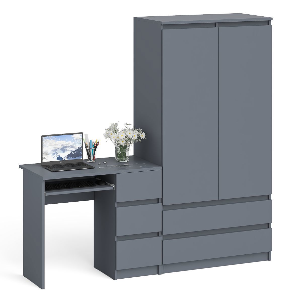 Изображение товара Стол компьютерный СВК Мори МС-6П+МШ900.1 правый с шкафом-комодом