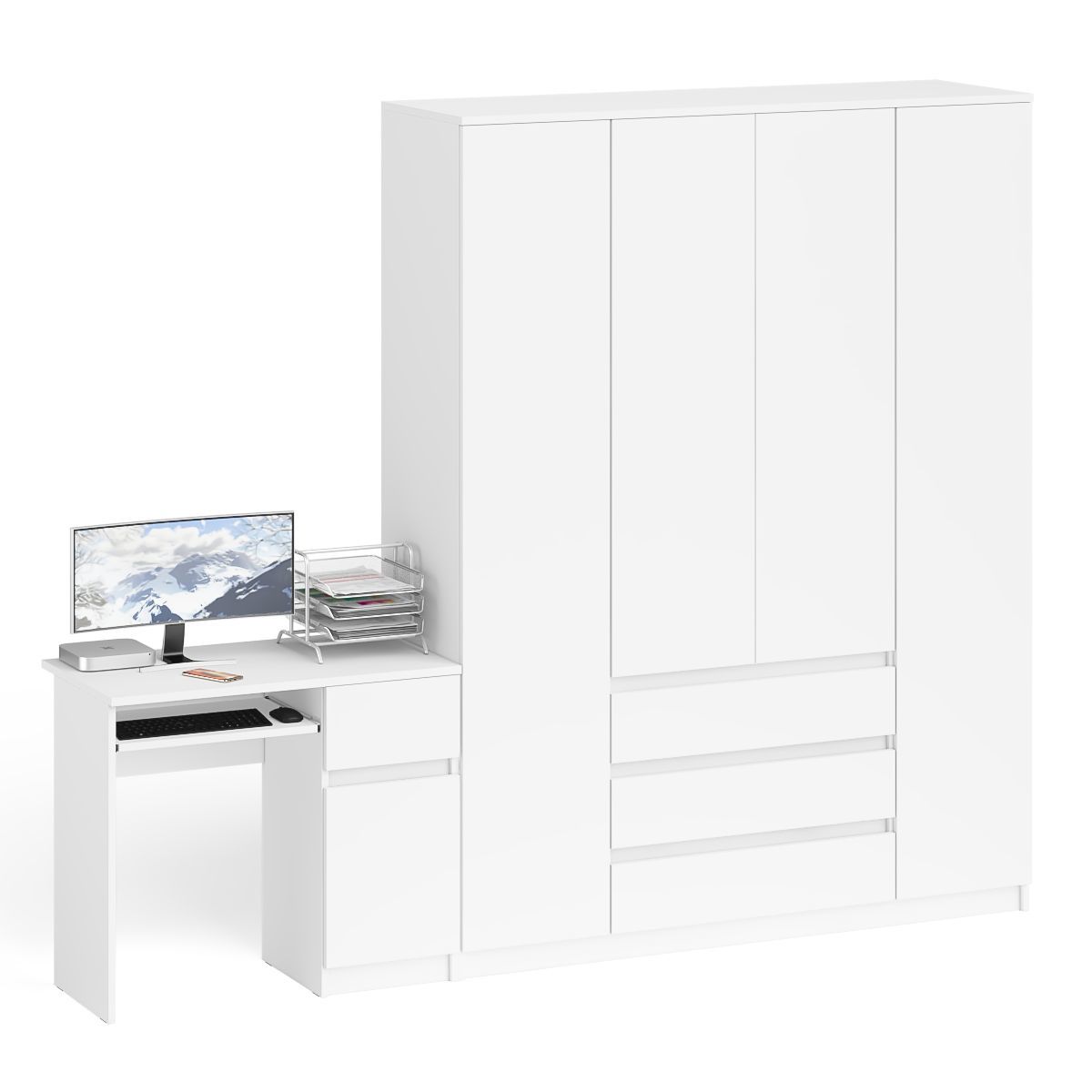 Изображение товара Стол компьютерный СВК МС-1П Белый Мори МШ1600.1