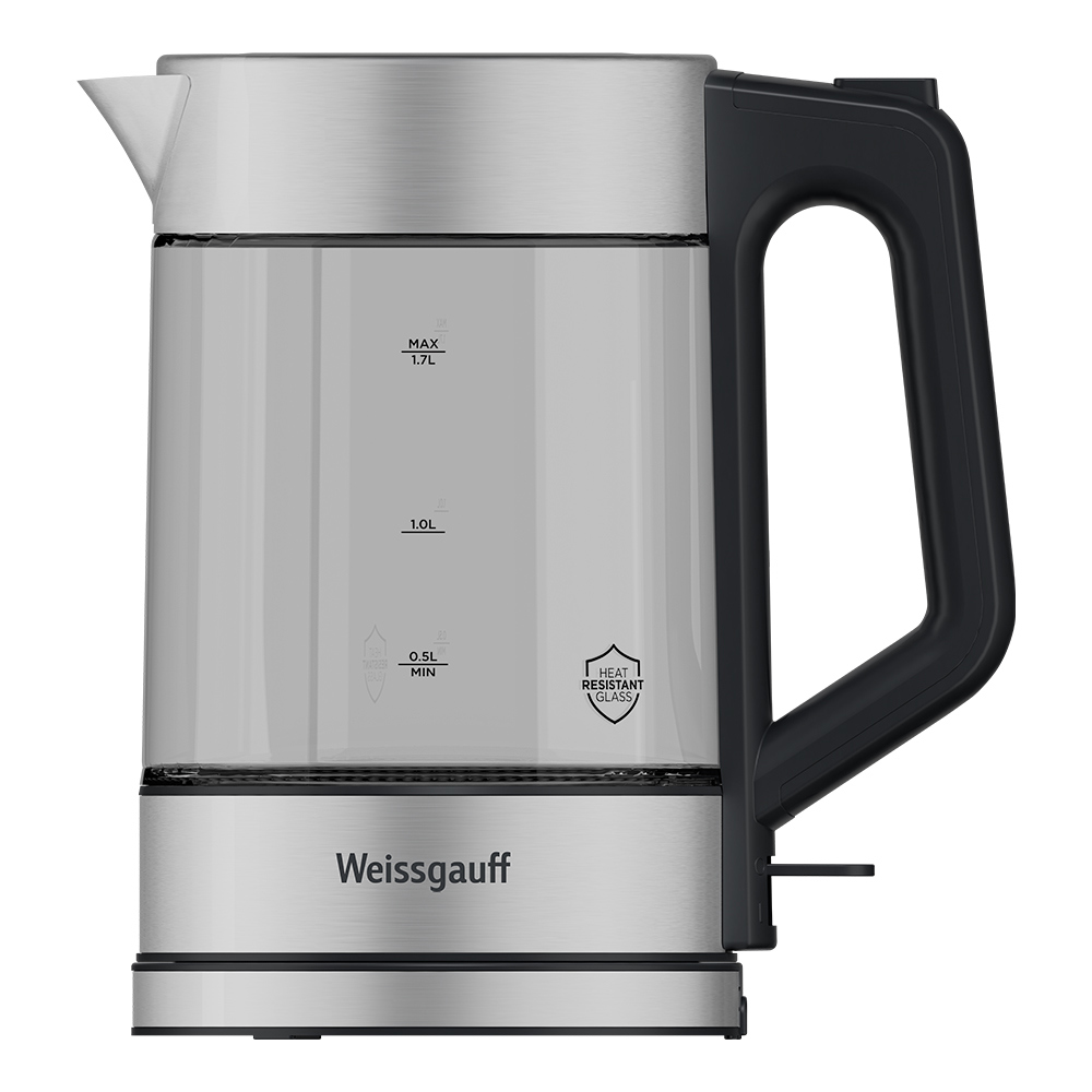 Изображение товара Электрический чайник 1.7 л Weissgauff wk 1720 EcoGlass Inox стекло цвет прозрачный Изображение товара Электрический чайник 1.7 л Weissgauff wk 1720 EcoGlass Inox стекло цвет прозрачный