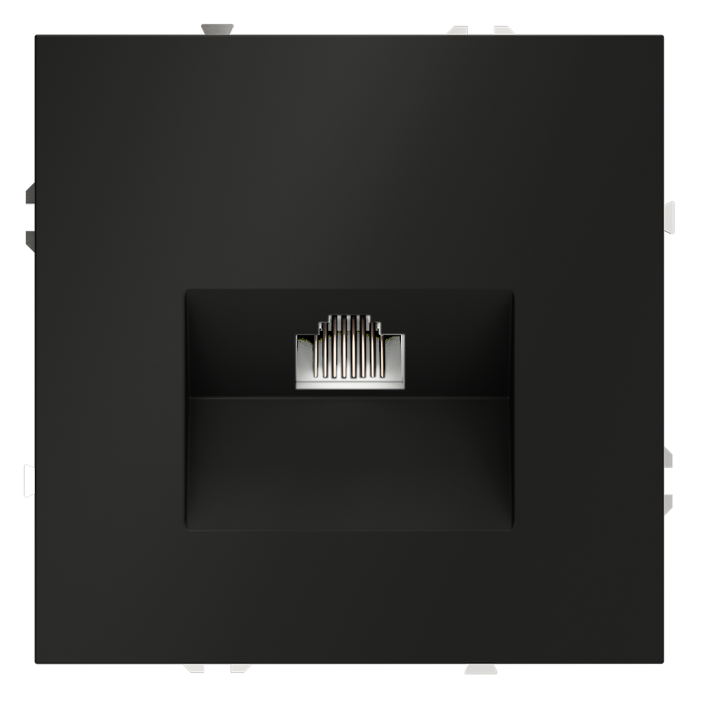 Изображение товара Розетка RJ45 встраиваемая Voltum S70 VLS060108 цвет черный Изображение товара Розетка RJ45 встраиваемая Voltum S70 VLS060108 цвет черный