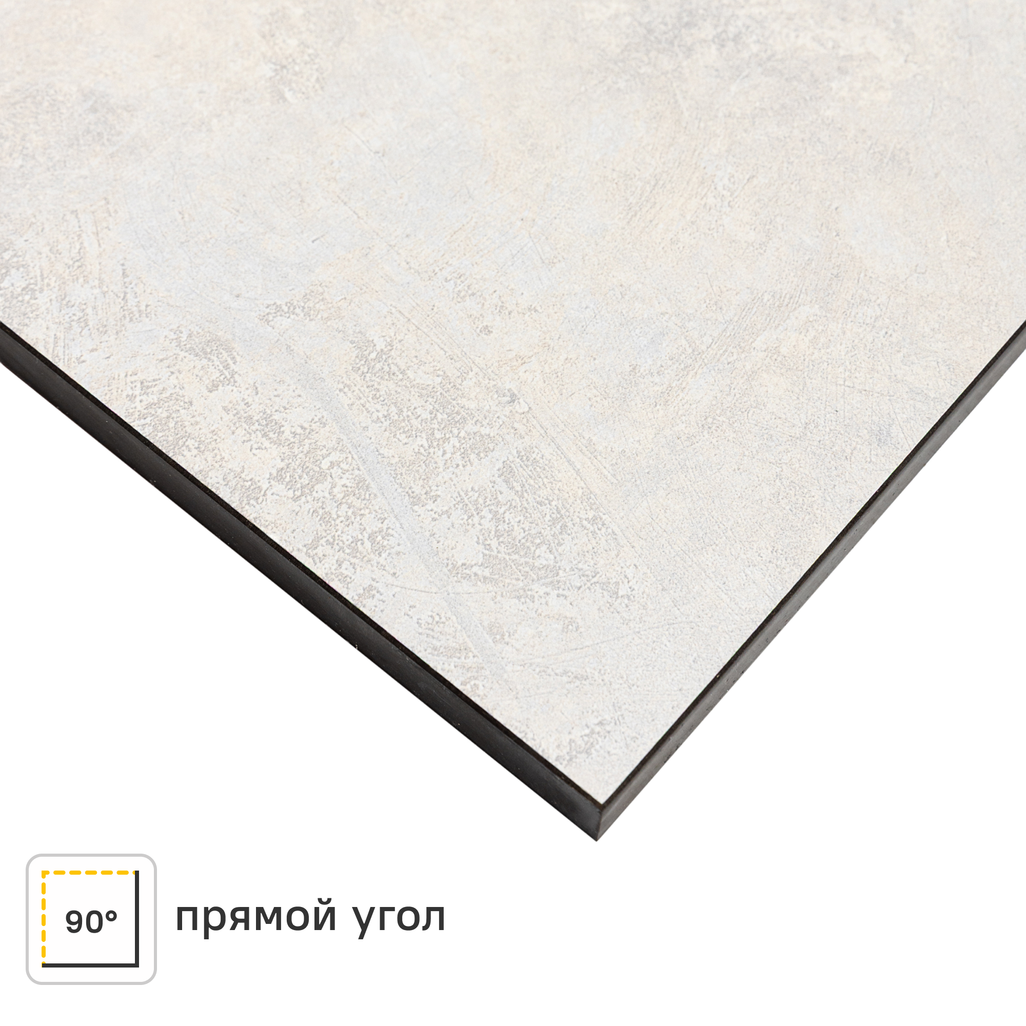 Изображение товара Кухонная столешница Сланец светлый 120x80x1.6 см — HPL, матовый серый