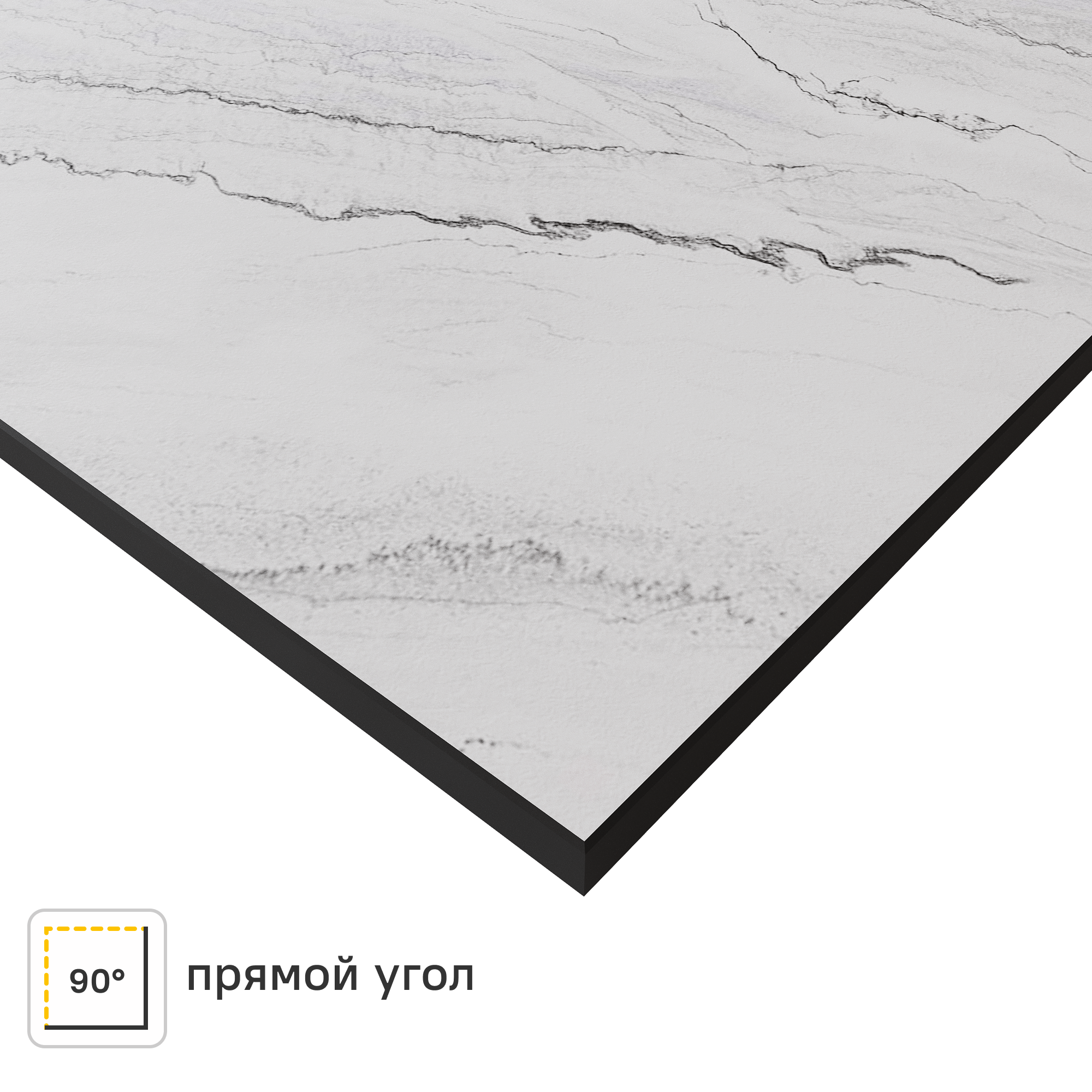 Изображение товара Кухонная столешница Марола 120x60 см из HPL пластика серо-белая