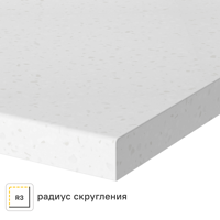 Изображение товара Кухонная столешница искусственный камень Арктик 120x80 см белая