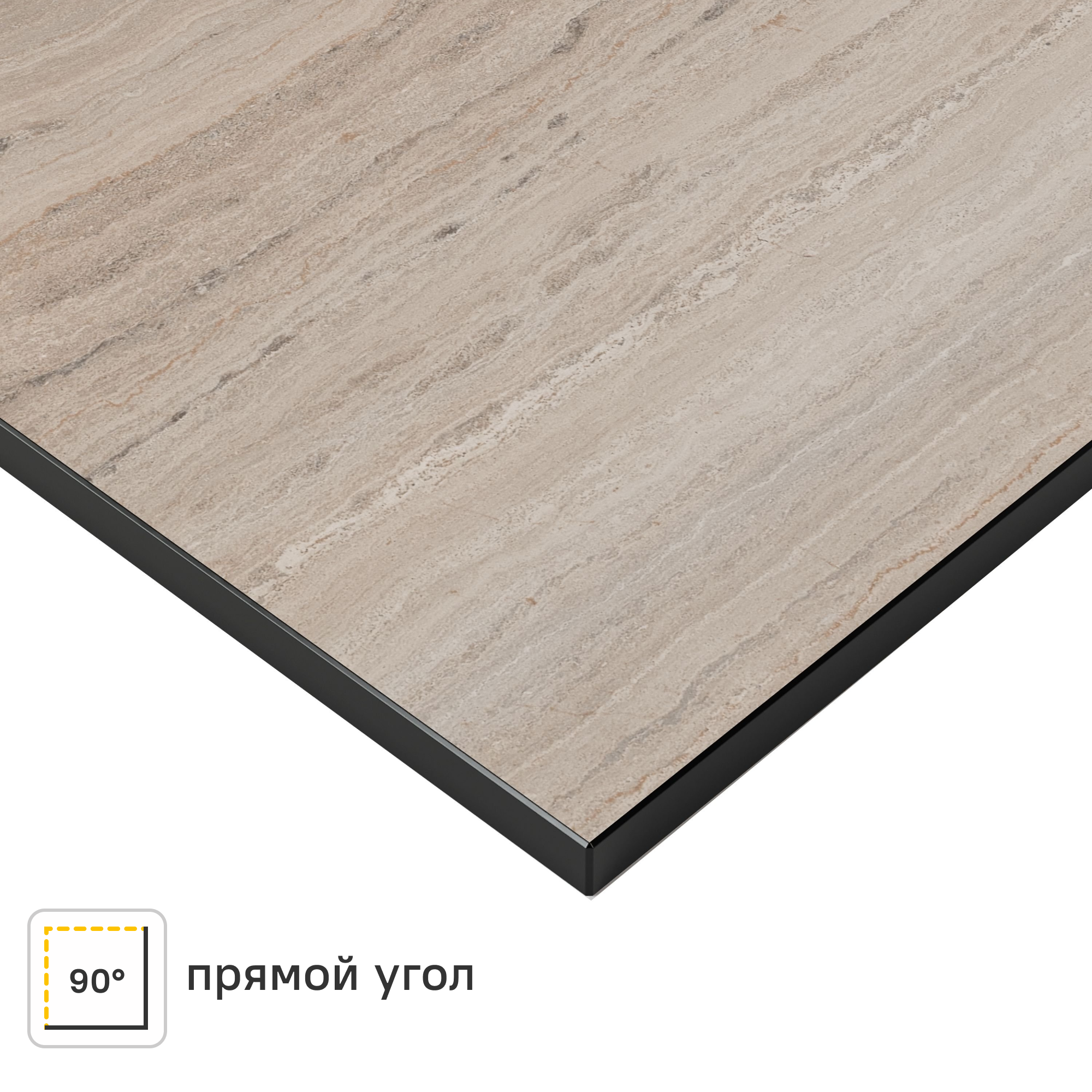 Изображение товара Кухонная столешница Alternative Травертин Римский 240x60х1.6 см из HPL-пластика Россия