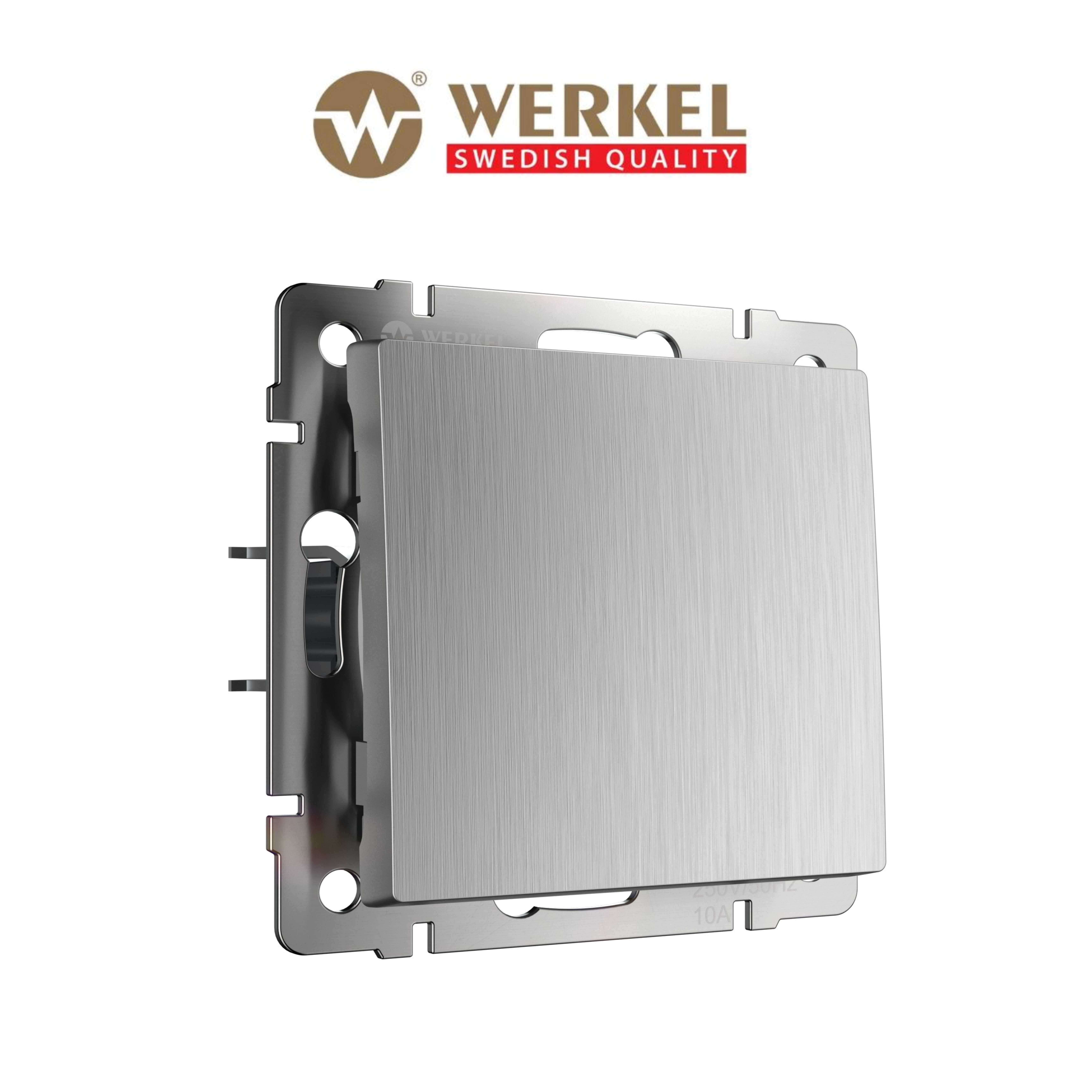 Изображение товара Выключатель встраиваемый Werkel W1110009 Встраиваемые механизмы серебряный рифленый 1 клавиша цвет серебряный Изображение товара Выключатель встраиваемый Werkel W1110009 Встраиваемые механизмы серебряный рифленый 1 клавиша цвет серебряный