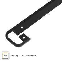 Изображение товара Планка соединительная U-образная R3 60x3.8 см для столешницы черный матовый алюминий