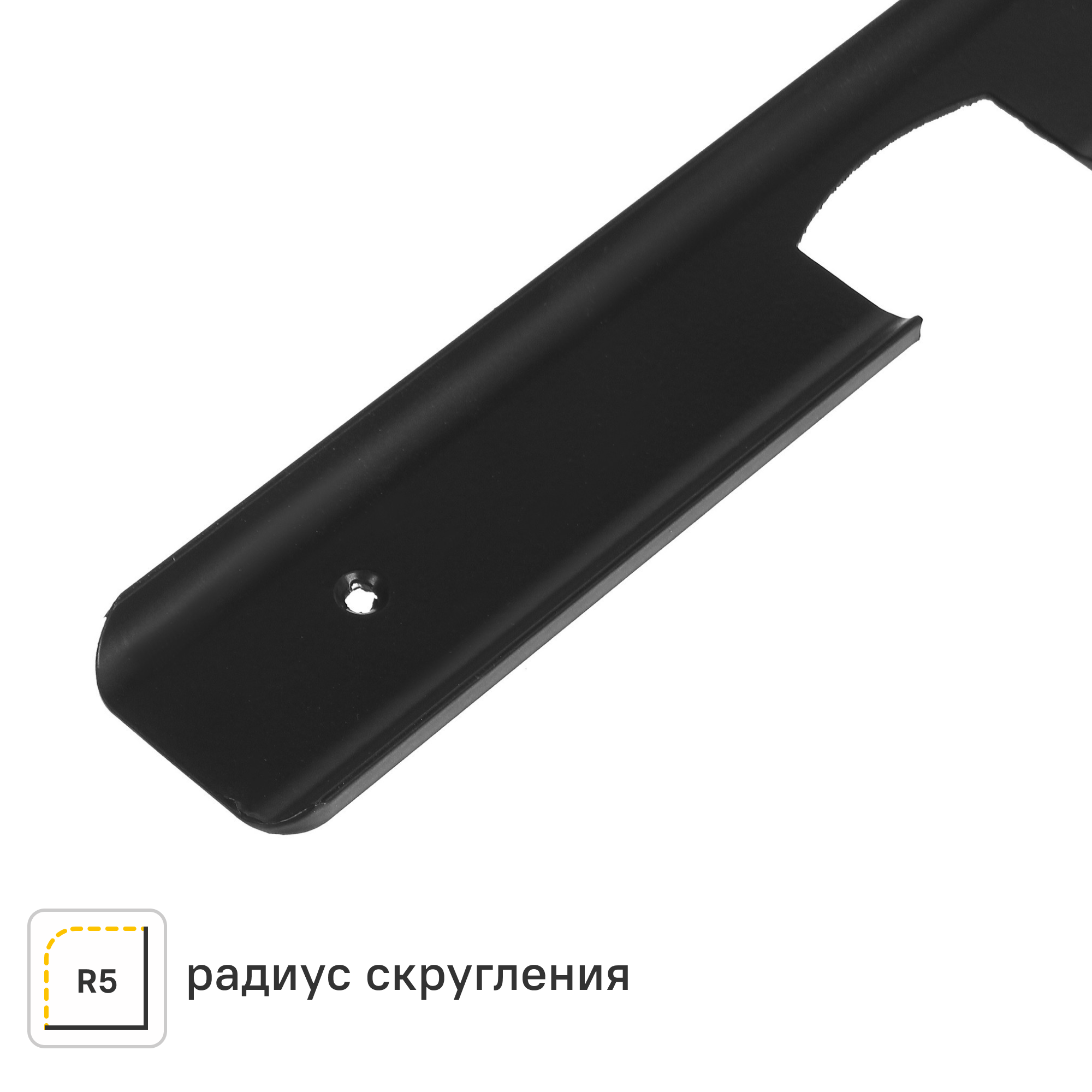 Изображение товара Угловая планка для столешницы R3 60x3.8 см черный матовый алюминий