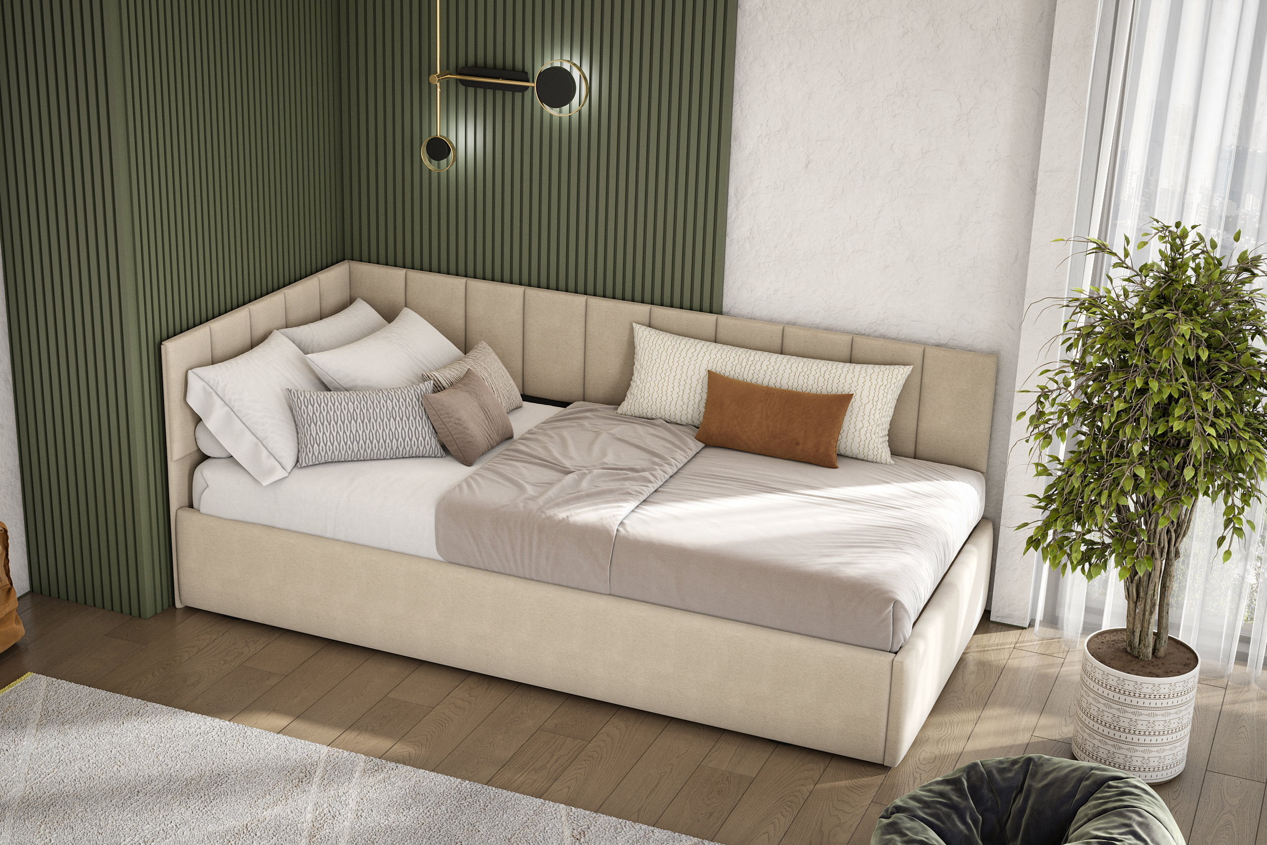 Изображение товара Кровать Арника КР 3 90x200 см цвет бежевый