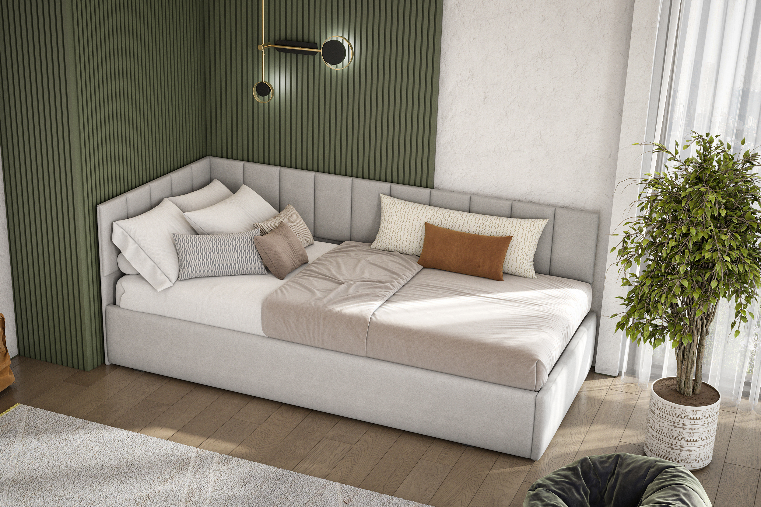 Изображение товара Кровать Арника КР 3 90x200 см цвет серый