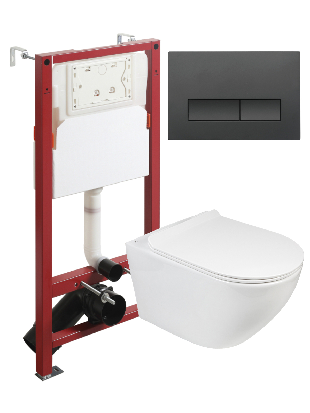 Изображение товара Комплект инсталляция с унитазом TOPLINE TLTI03100+TLPB244 белый