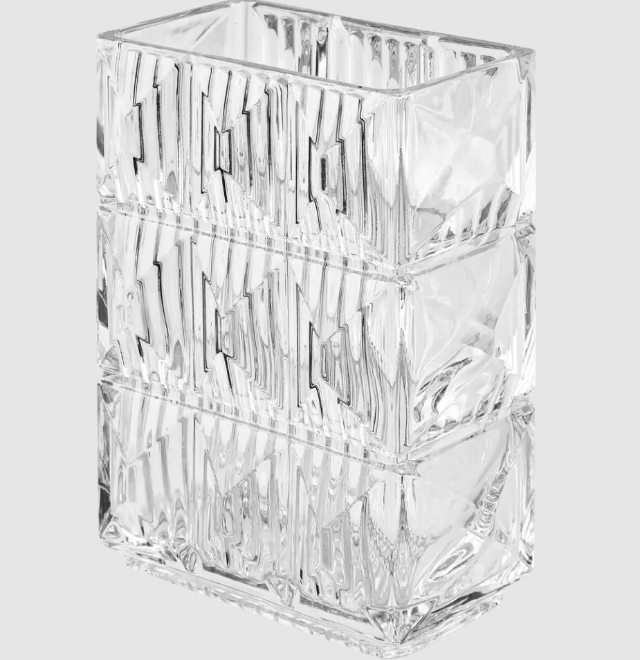 Изображение товара Ваза ROCKSOLID Прозрачное стекло 26 см прямоугольная настольная