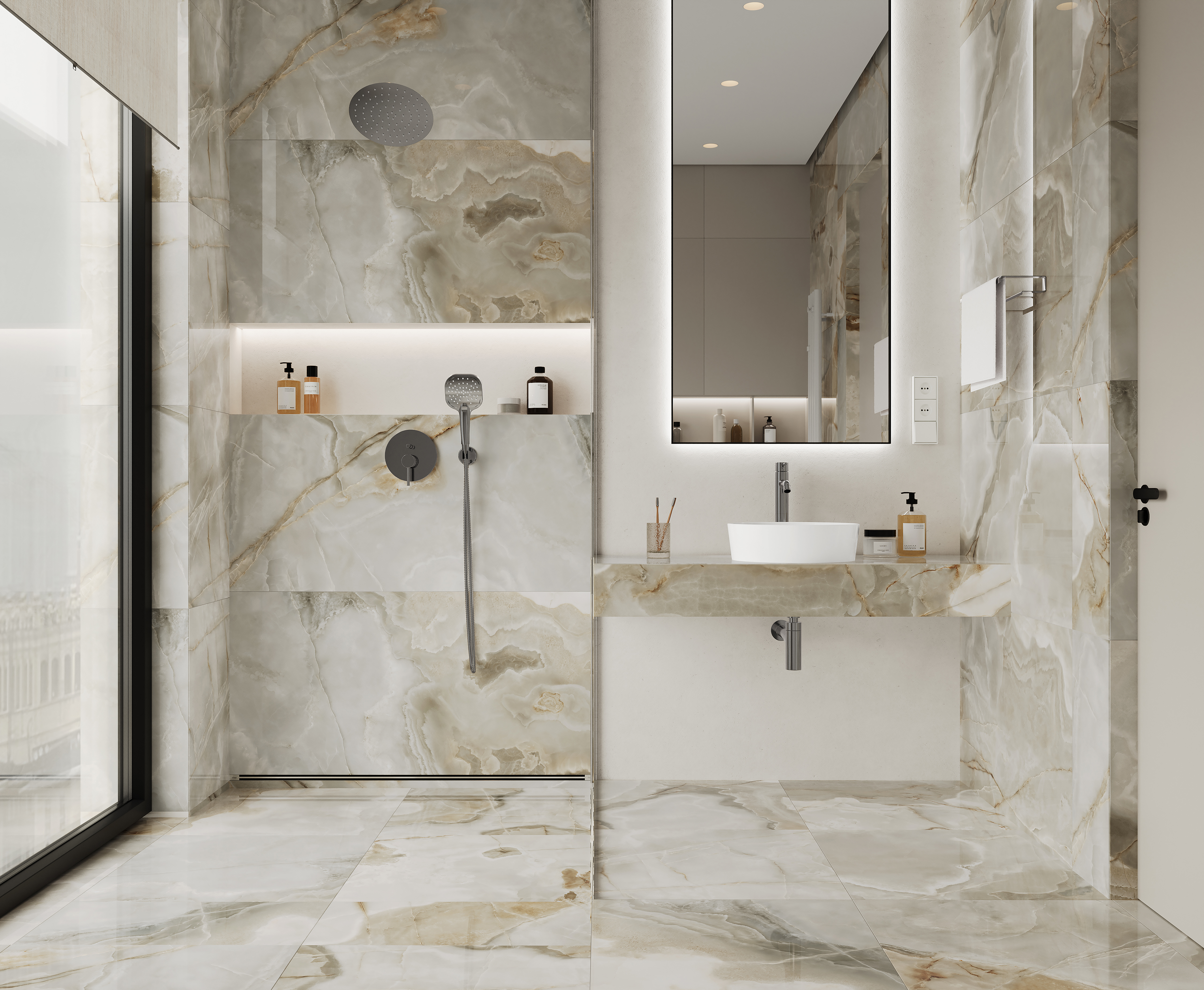 Изображение товара Керамогранит Laparet Onyx Newest 60x120 см бежевый полированный Изображение товара Керамогранит Laparet Onyx Newest 60x120 см бежевый полированный