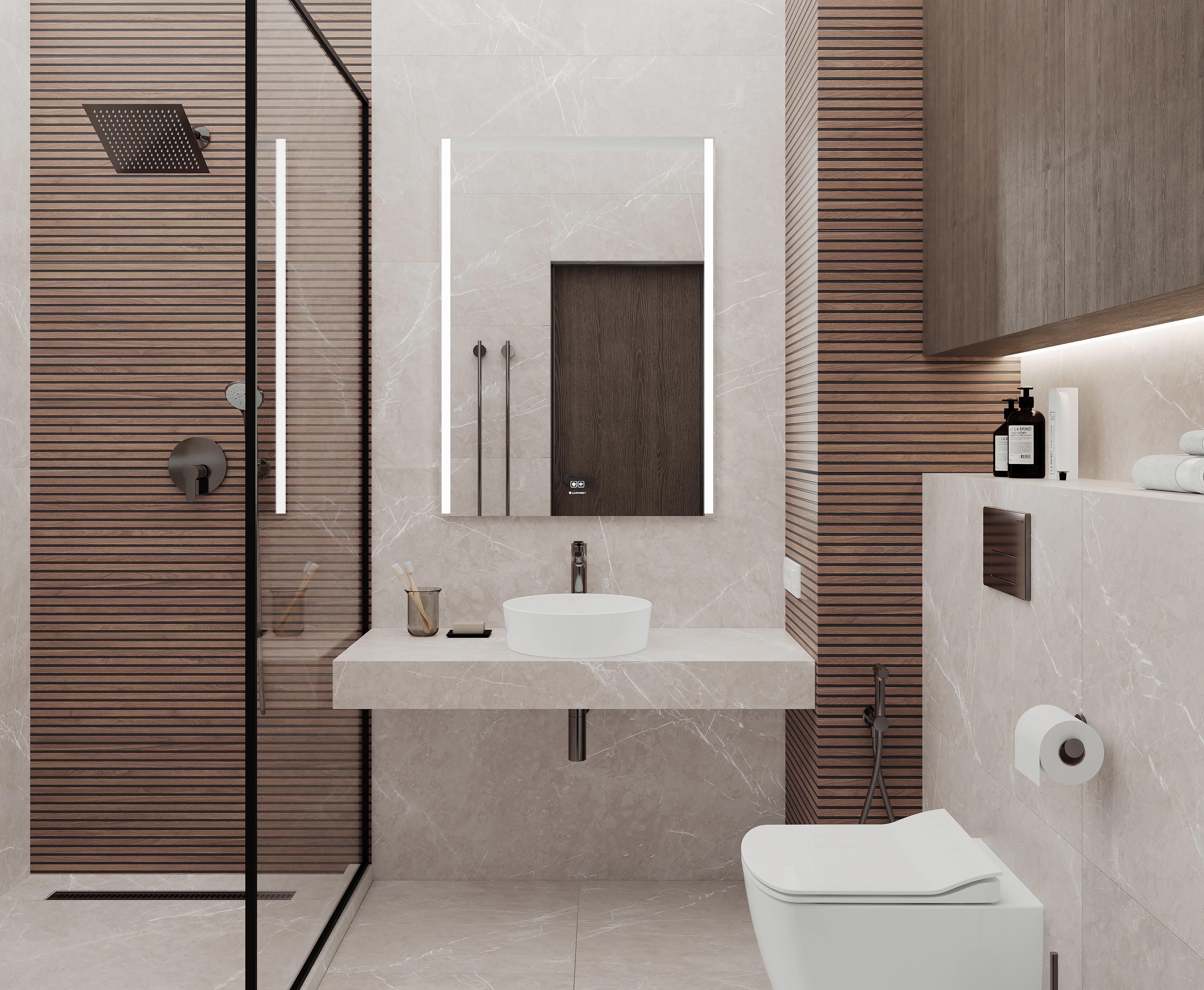 Изображение товара Керамогранит Laparet Pietra Grigio 60x120 см цвет бежевый