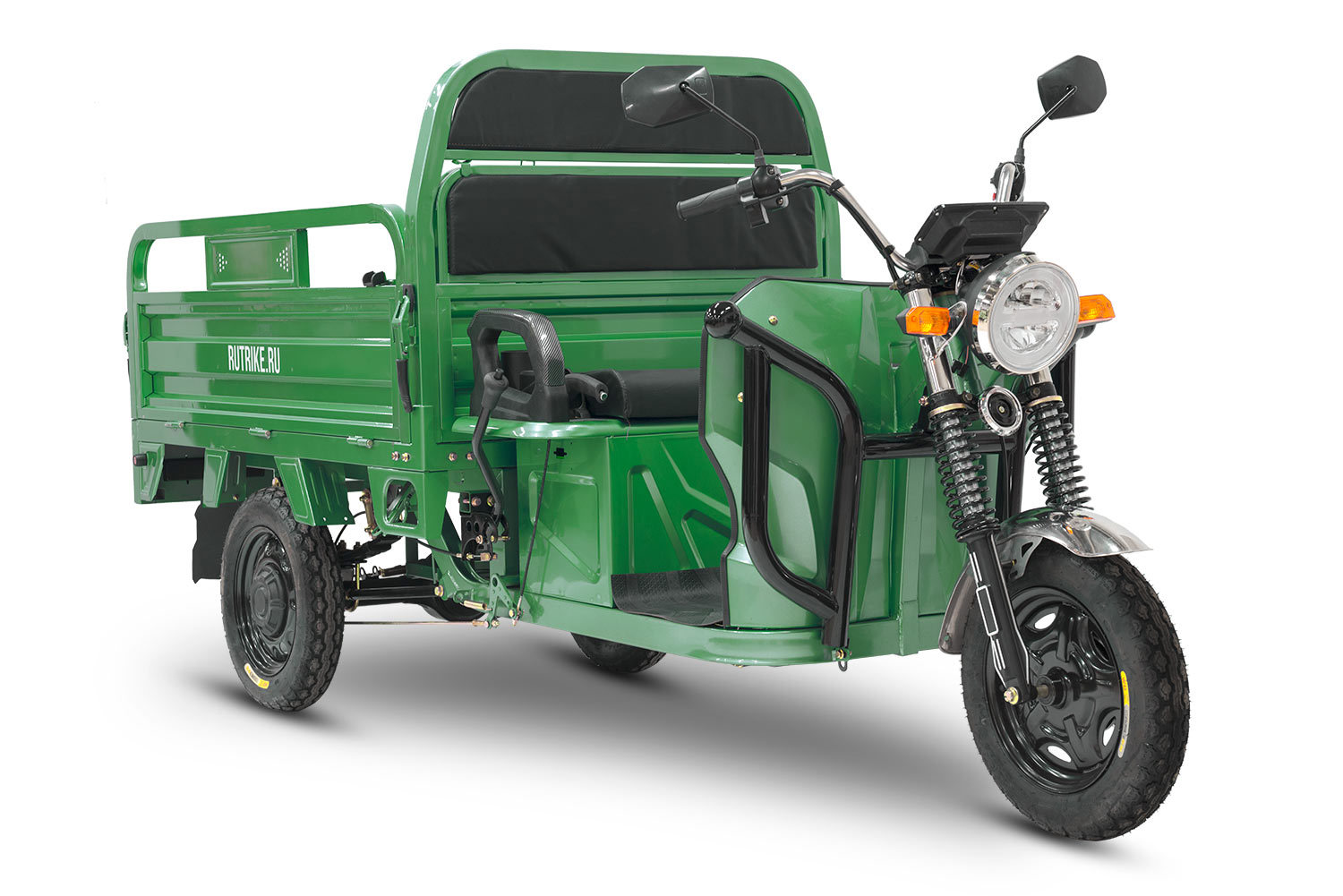 Изображение товара Грузовой электрический трицикл Rutrike Вектор 1500 60V45Ah1200W зеленый Изображение товара Грузовой электрический трицикл Rutrike Вектор 1500 60V45Ah1200W зеленый