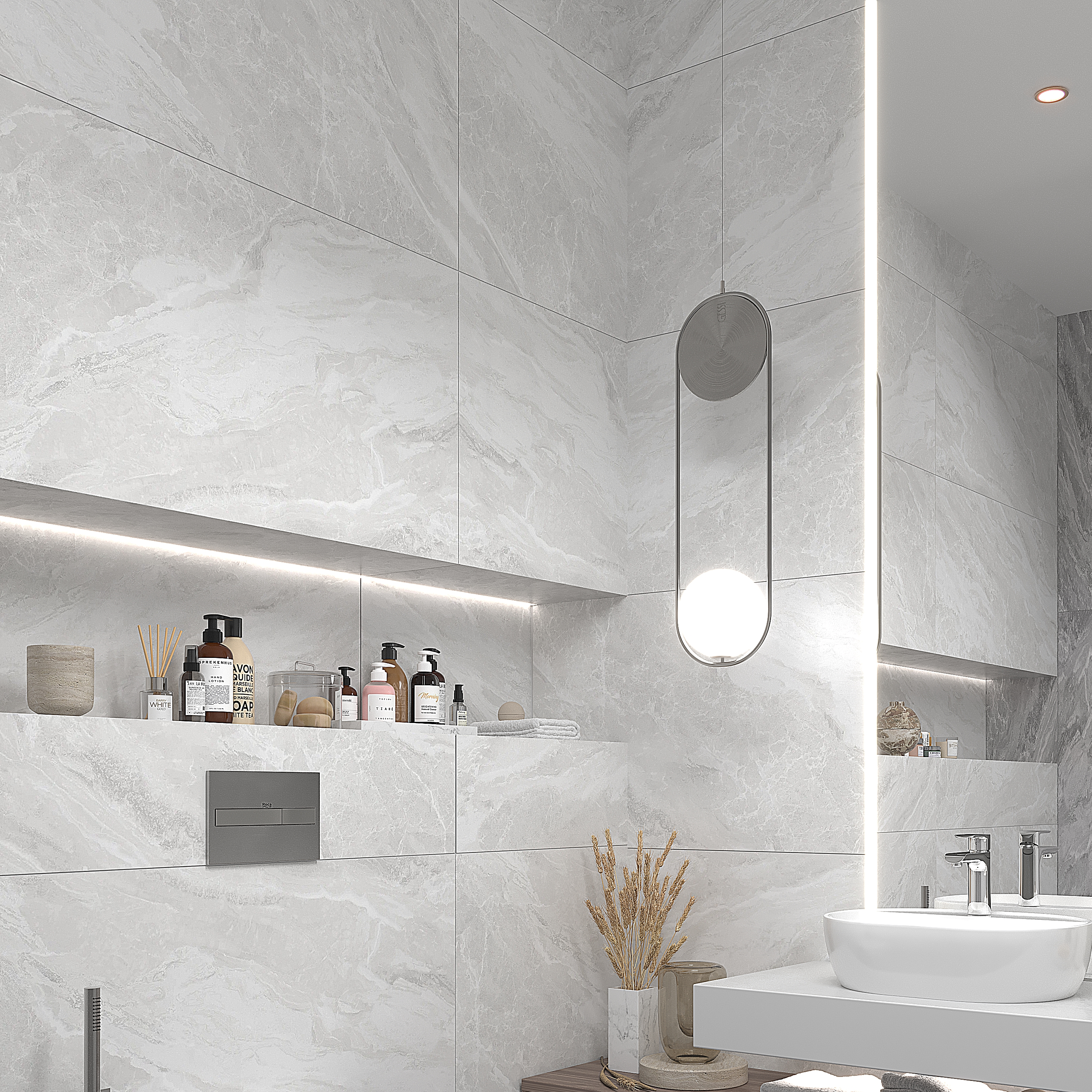 Изображение товара Керамогранит Incolor Royal White Carving Satin 120x60 см 1.44 м² сатинированный цвет белый