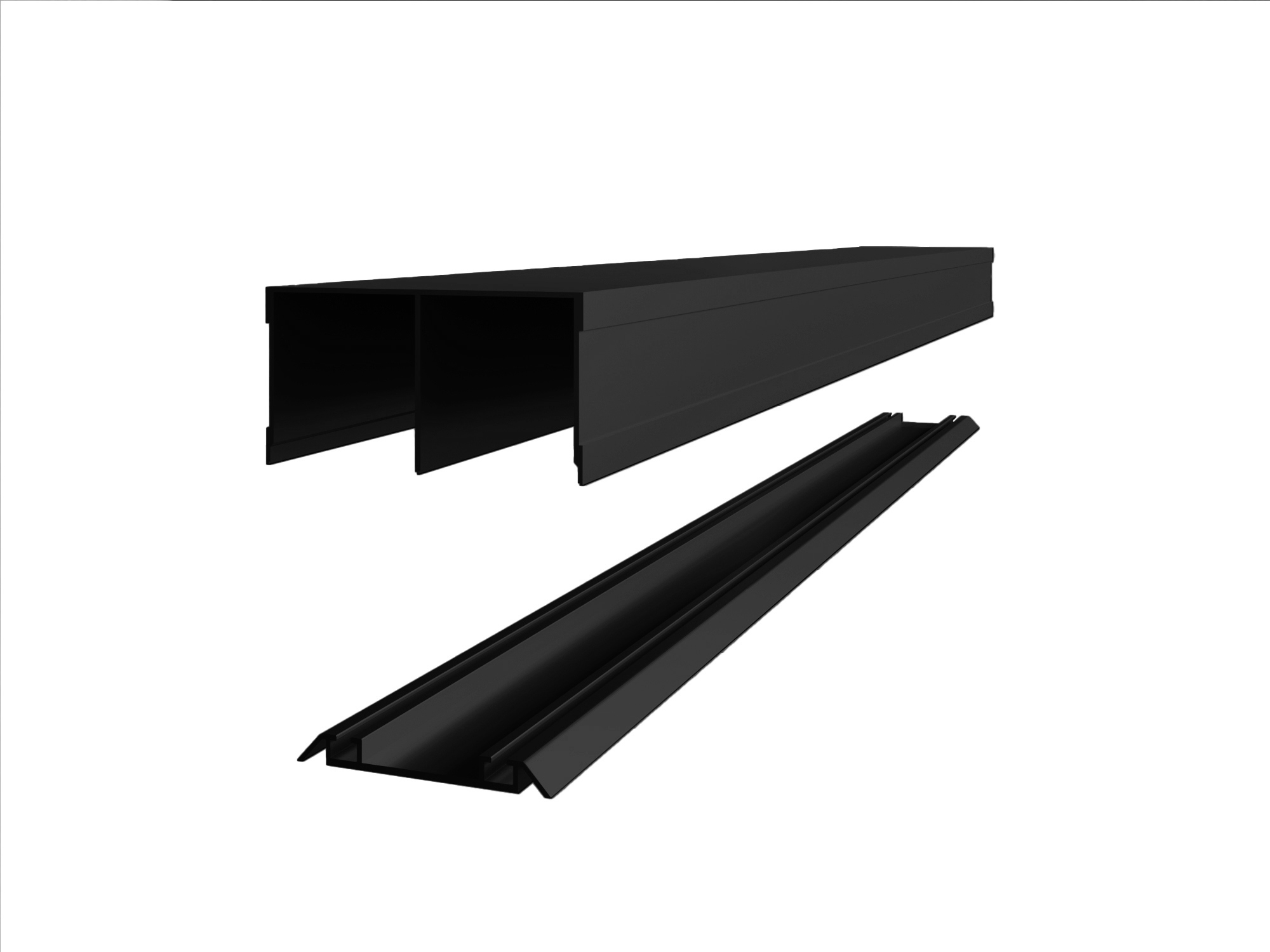 Изображение товара Комплект направляющих KONSENSA 1583ММ Черный для раздвижной двери