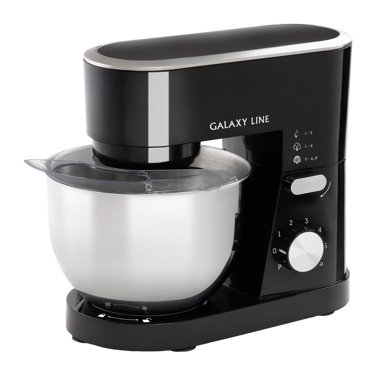 Изображение товара Планетарный миксер Galaxy Line 1500 Вт цвет черный Изображение товара Планетарный миксер Galaxy Line 1500 Вт цвет черный