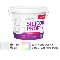 Изображение товара Фасадная краска Bayramix Silicon Profi матовая 9л белая для наружных работ