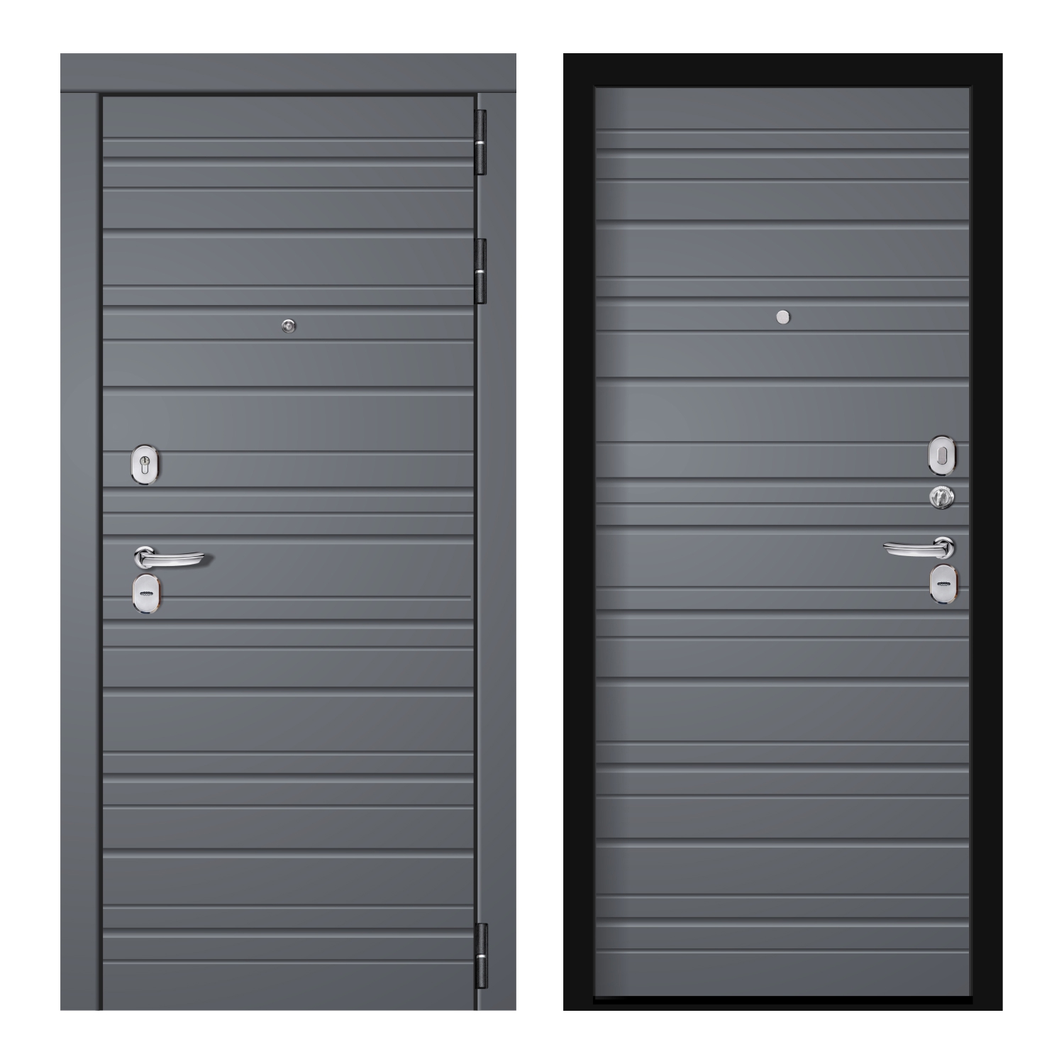 Изображение товара Входная дверь Двери Гуд Ива 205x97см правый цвет софт графит/софт графит