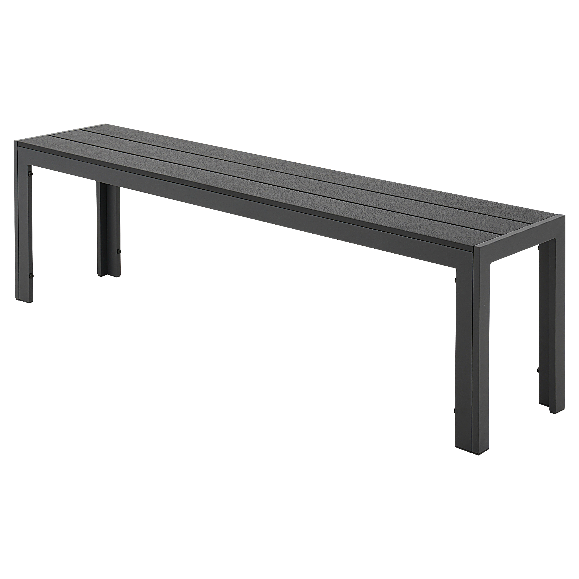 Изображение товара Скамья садовая BEGINIA Lyra 132x29.5x43 см алюминий серый