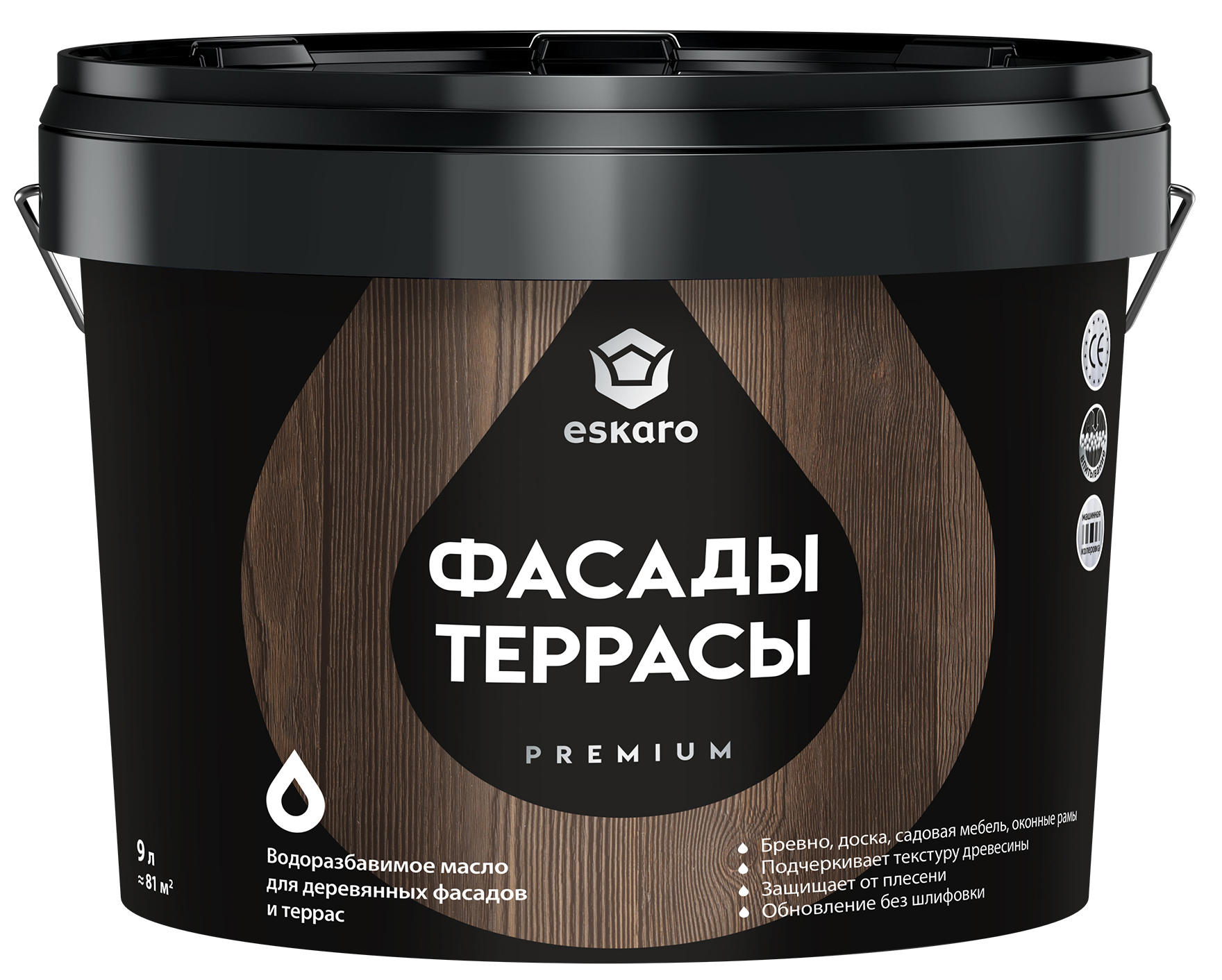Изображение товара Масло для дерева Eskaro Wood Facade Oil цвет прозрачный 9 л