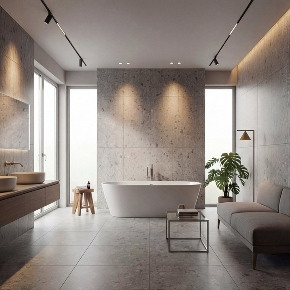 Изображение товара Керамогранит КЕРАМОПРО Chips Alberta 60x120 см серый