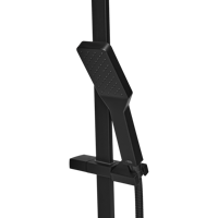Изображение товара Душевой гарнитур Konsensa Прато черный матовый 70.5 см штанга