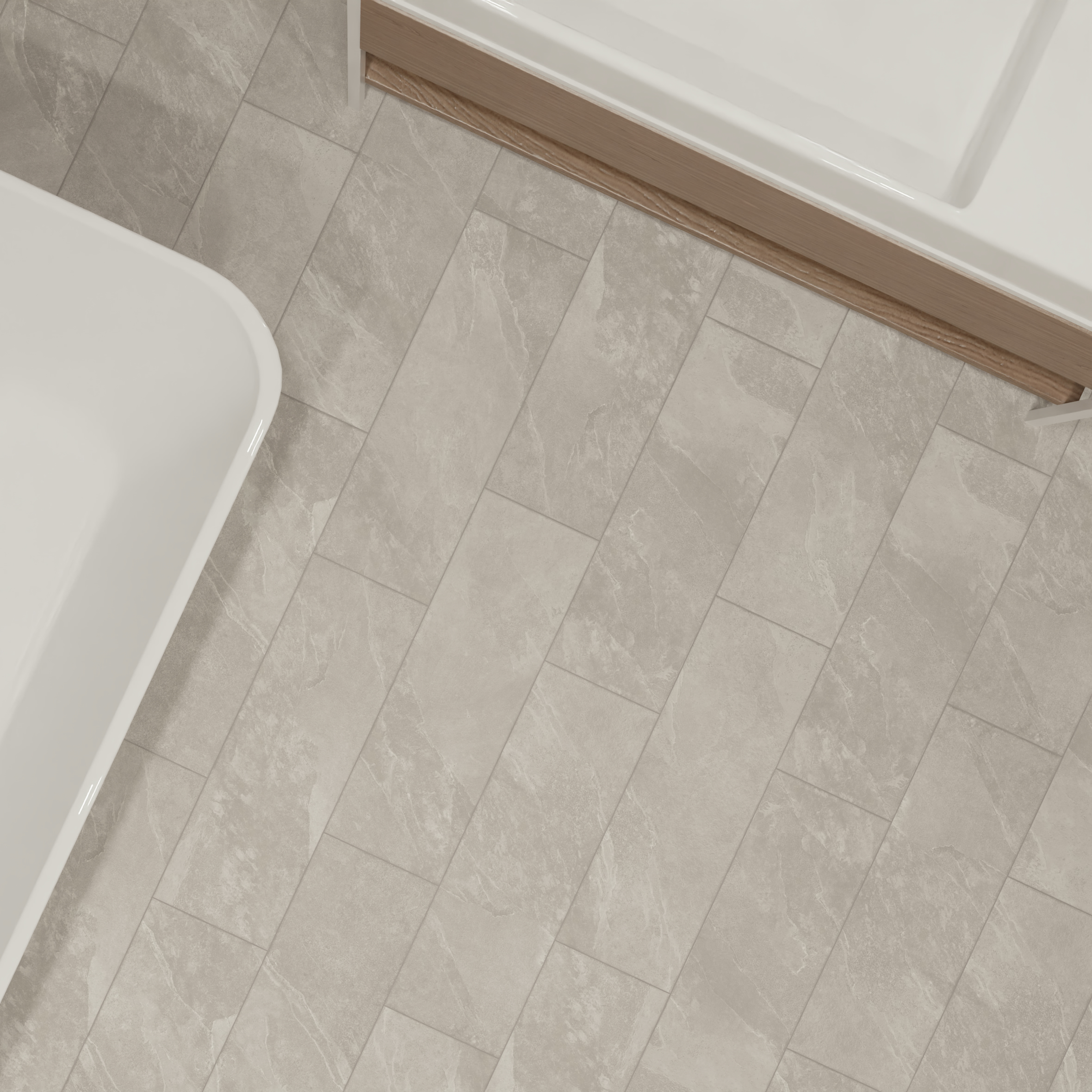 Изображение товара Глазурованный керамогранит Global Tile Fog_GT 19.7x60 см 1.182 м² матовый цвет светло-серый