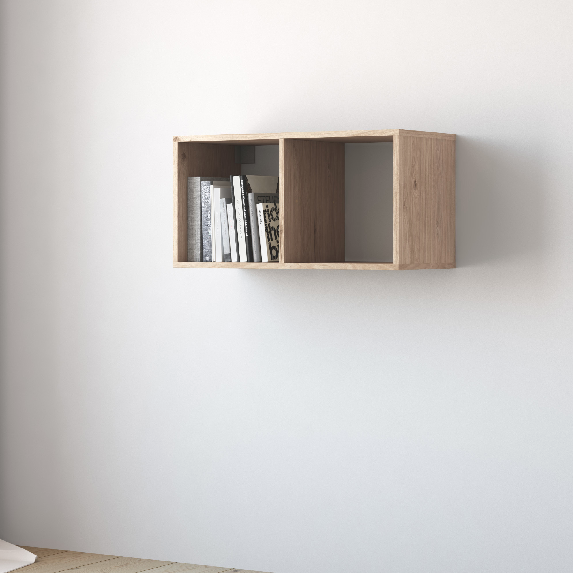 Изображение товара Стеллаж KONSENSA Руан 2 секции 36x70x31.7 см ЛДСП цвет дуб комано