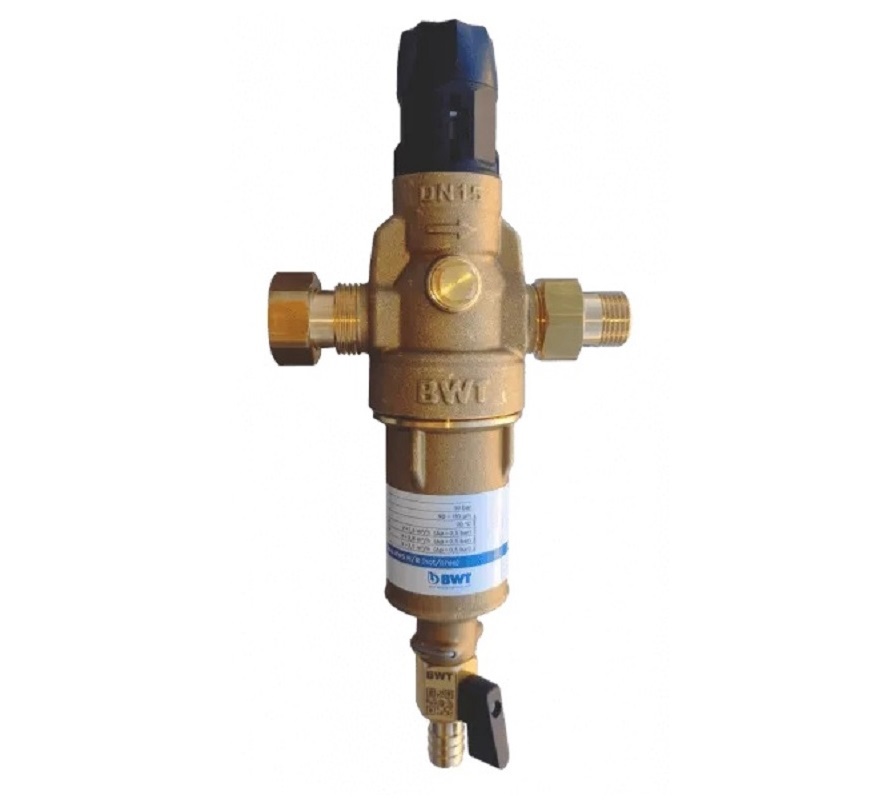 Изображение товара Фильтр промывной для ГВС BWT Protector mini H/R HWS 1/2" НР 100 мкм латунь Изображение товара Фильтр промывной для ГВС BWT Protector mini H/R HWS 1/2" НР 100 мкм латунь