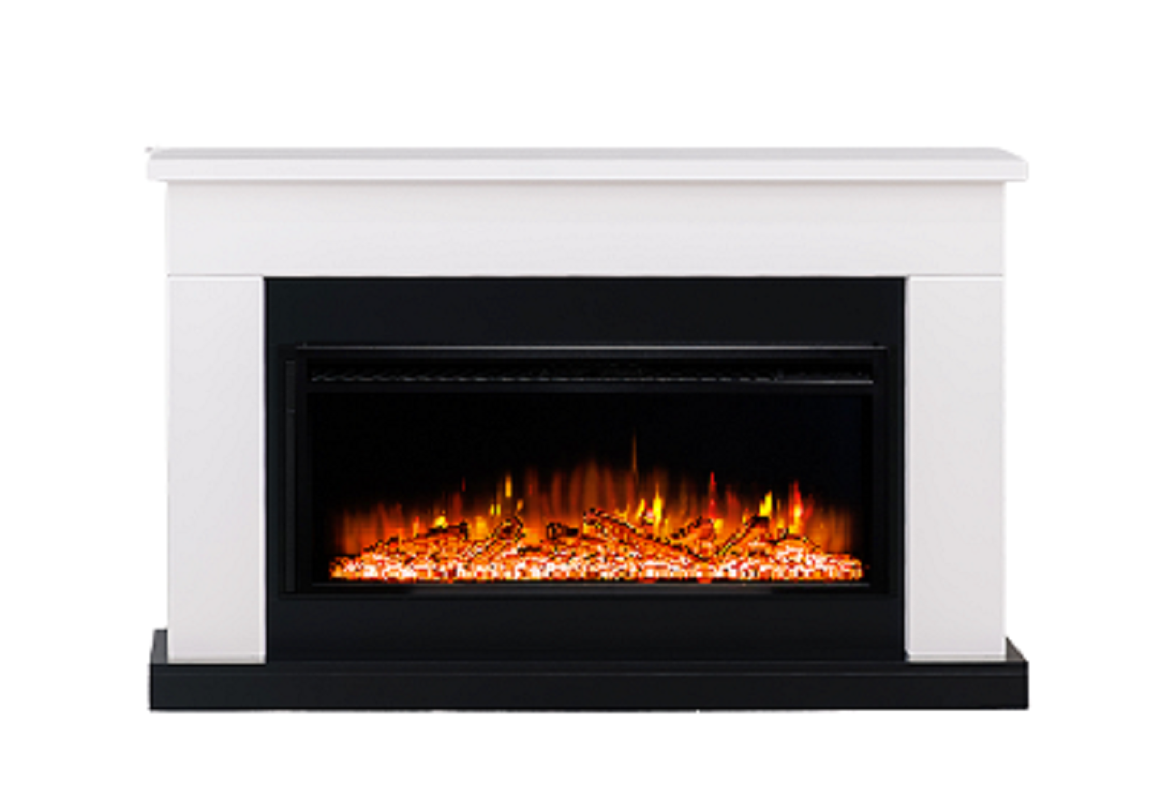 Изображение товара Каминокомплект ELEKAM Bolton Pulsar 38 белый (разборный) с очагом 1800 Вт