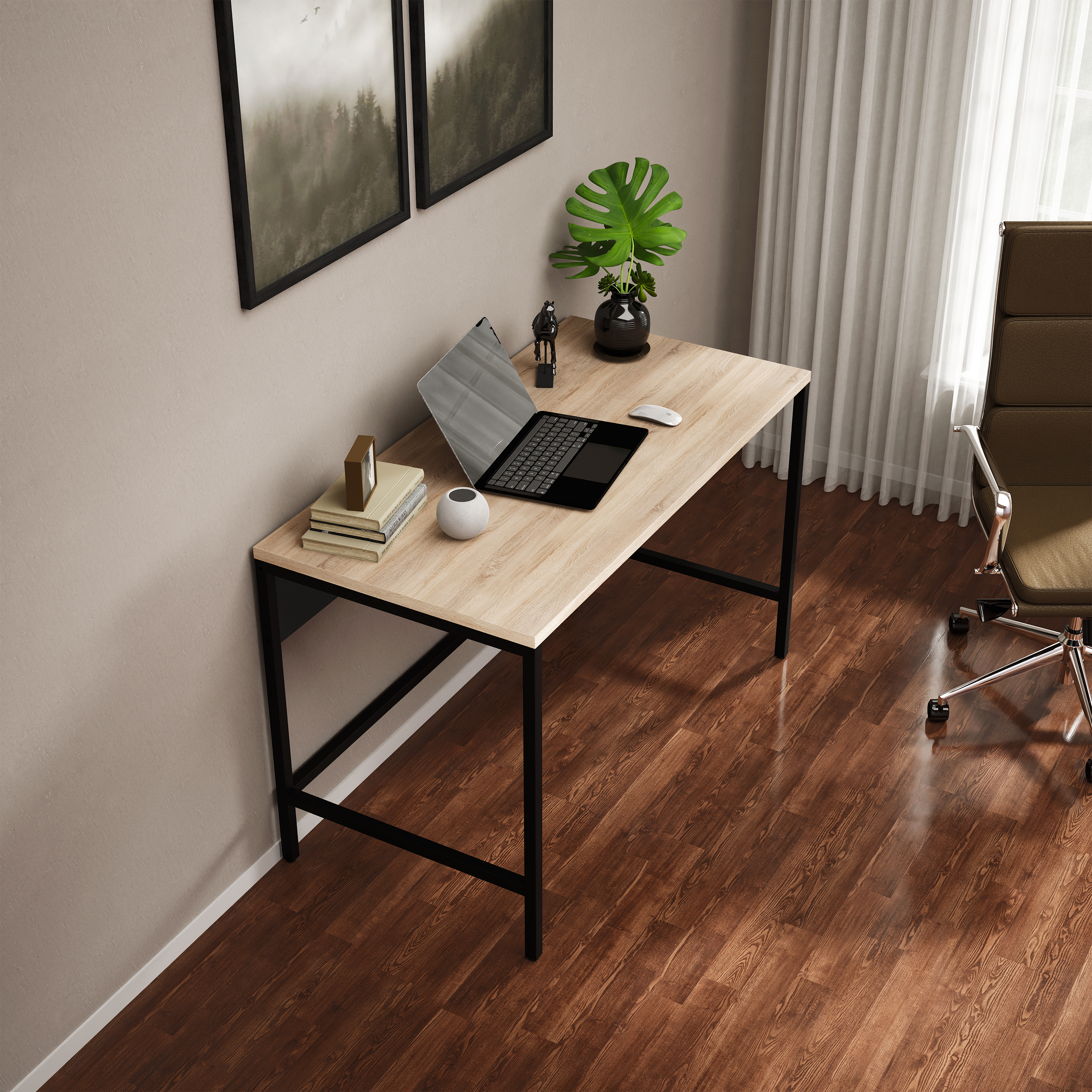 Изображение товара Стол офисный A1 Home Gross 140x75x70 см сталь цвет дуб сонома Изображение товара Стол офисный A1 Home Gross 140x75x70 см сталь цвет дуб сонома