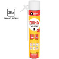 Изображение товара Пена монтажная бытовая Masterteks 65 выход пены 28 л всесезонная 750 мл