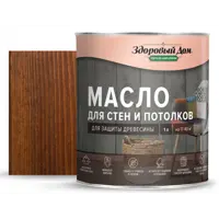 Изображение товара Масло для стен и потолков Здоровый дом цвет орех 1 л