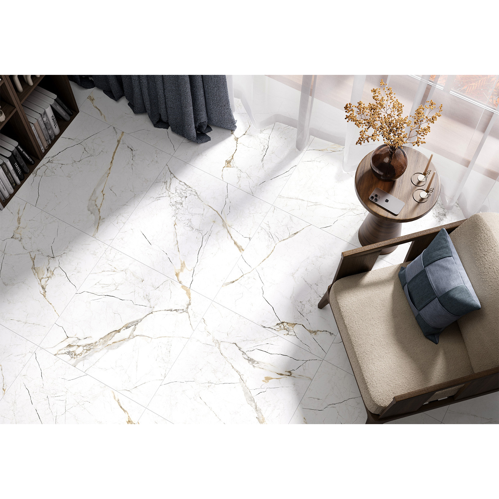 Изображение товара Napoli 04 60x60 см керамогранит глазурованный белый матовый