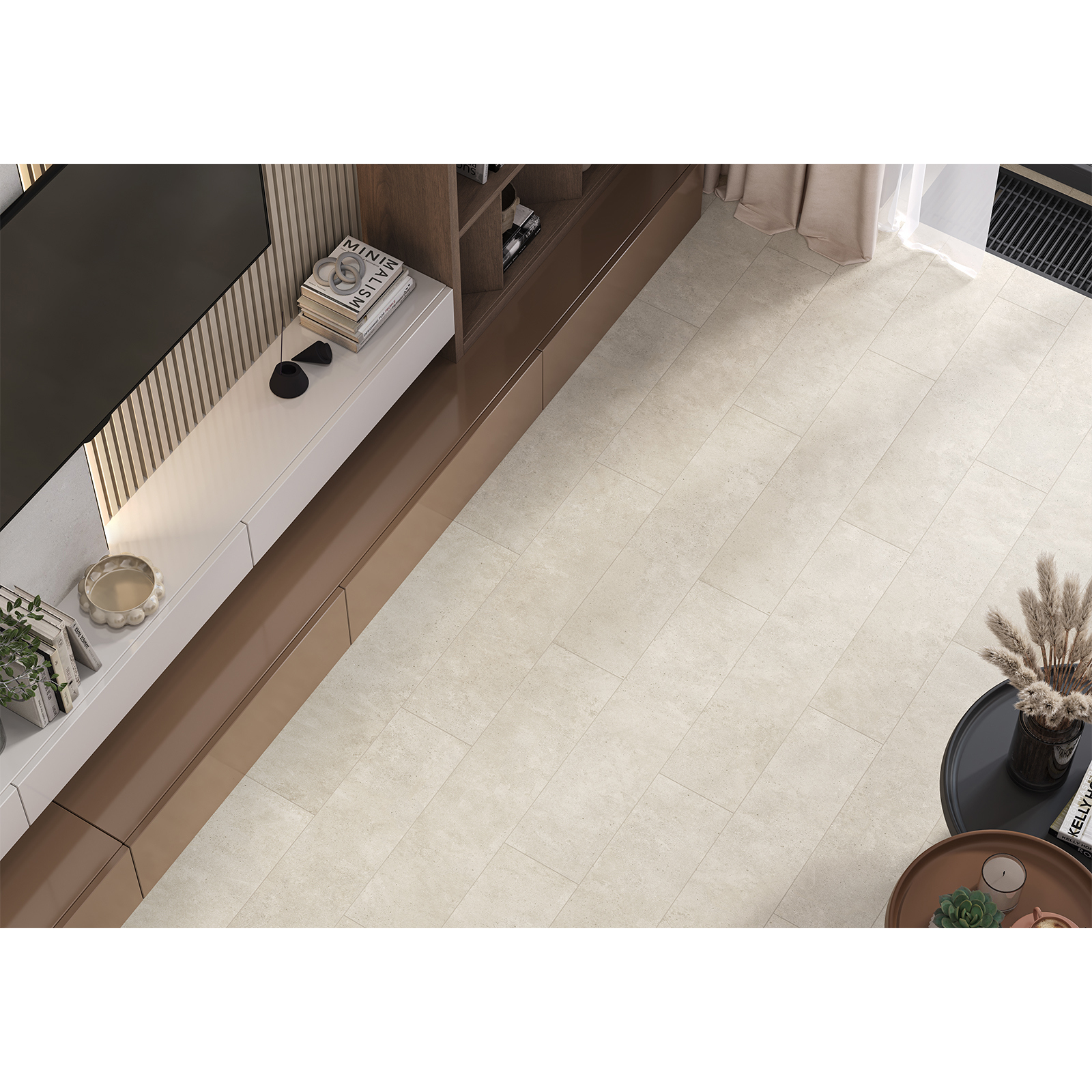 Изображение товара Глазурованный керамогранит Alma Ceramica Concrete Floor 40 20x90 см 1.62 м² матовый цвет бежевый