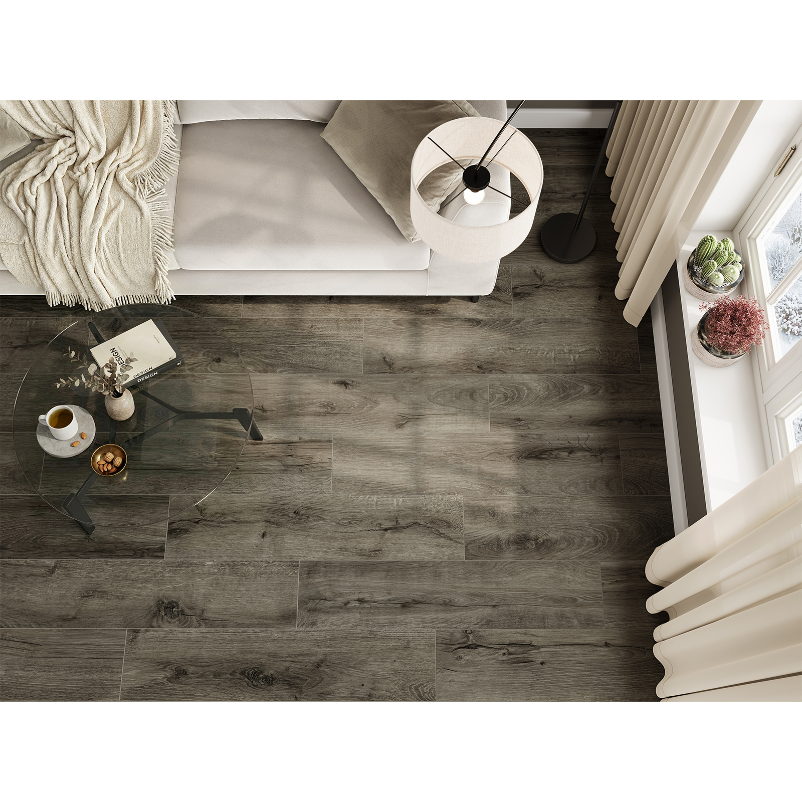 Изображение товара Глазурованный керамогранит Alma Ceramica Plein 44 20x90 см 1.62 м² матовый цвет темно-коричневый Изображение товара Глазурованный керамогранит Alma Ceramica Plein 44 20x90 см 1.62 м² матовый цвет темно-коричневый