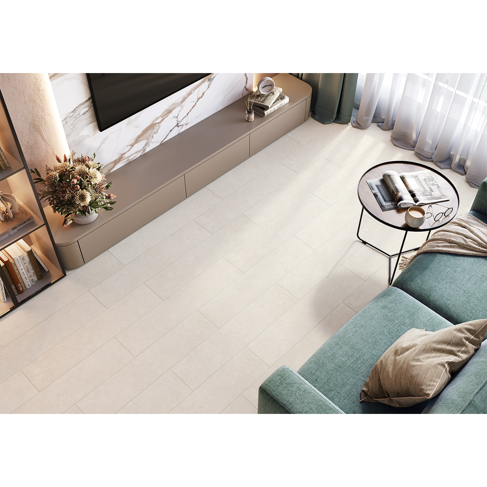 Изображение товара Глазурованный керамогранит Alma Ceramica Salma 40 20x90 см 1.62 м² матовый цвет светло-бежевый