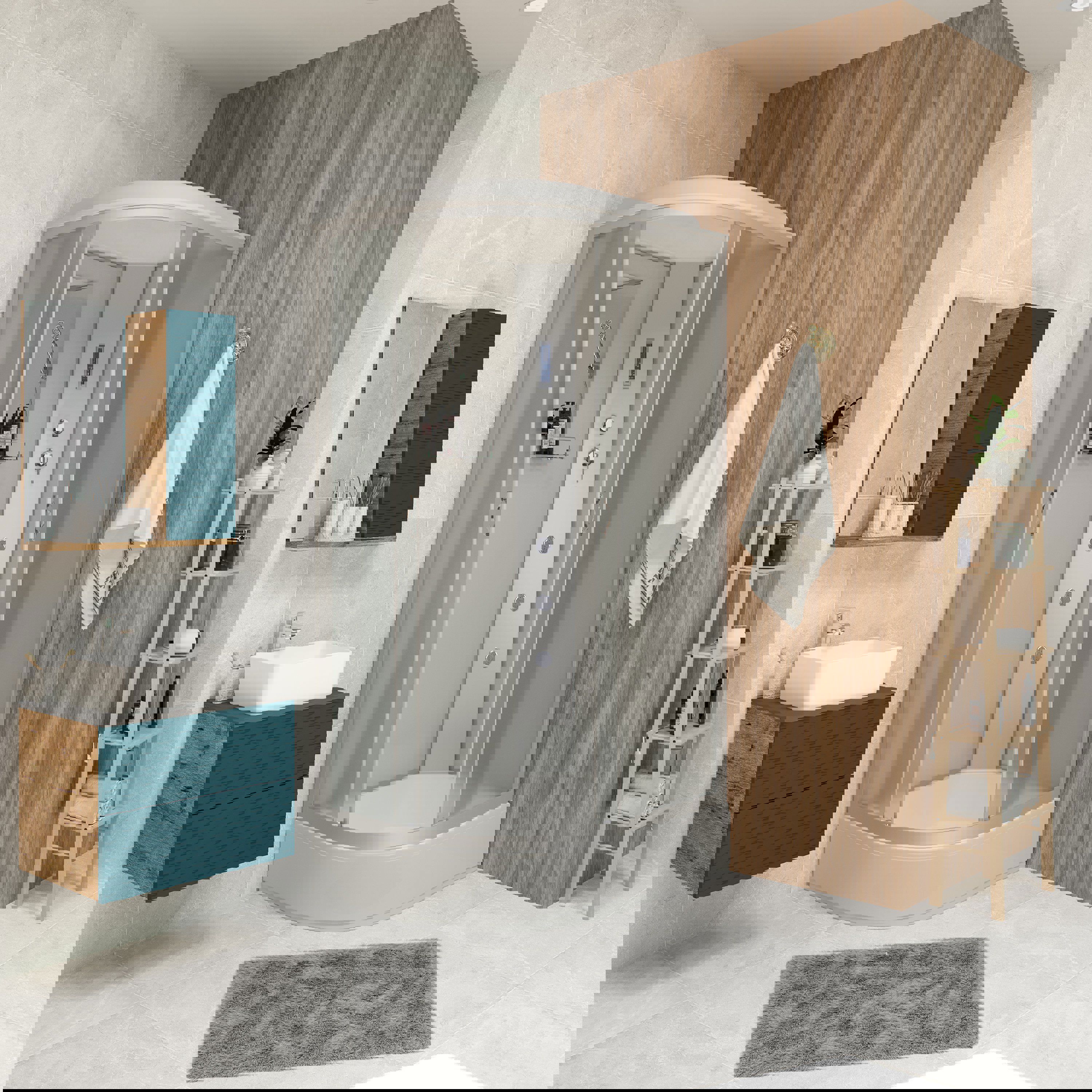 Изображение товара Душевая кабина Niagara 332944RF средний поддон 120x90см