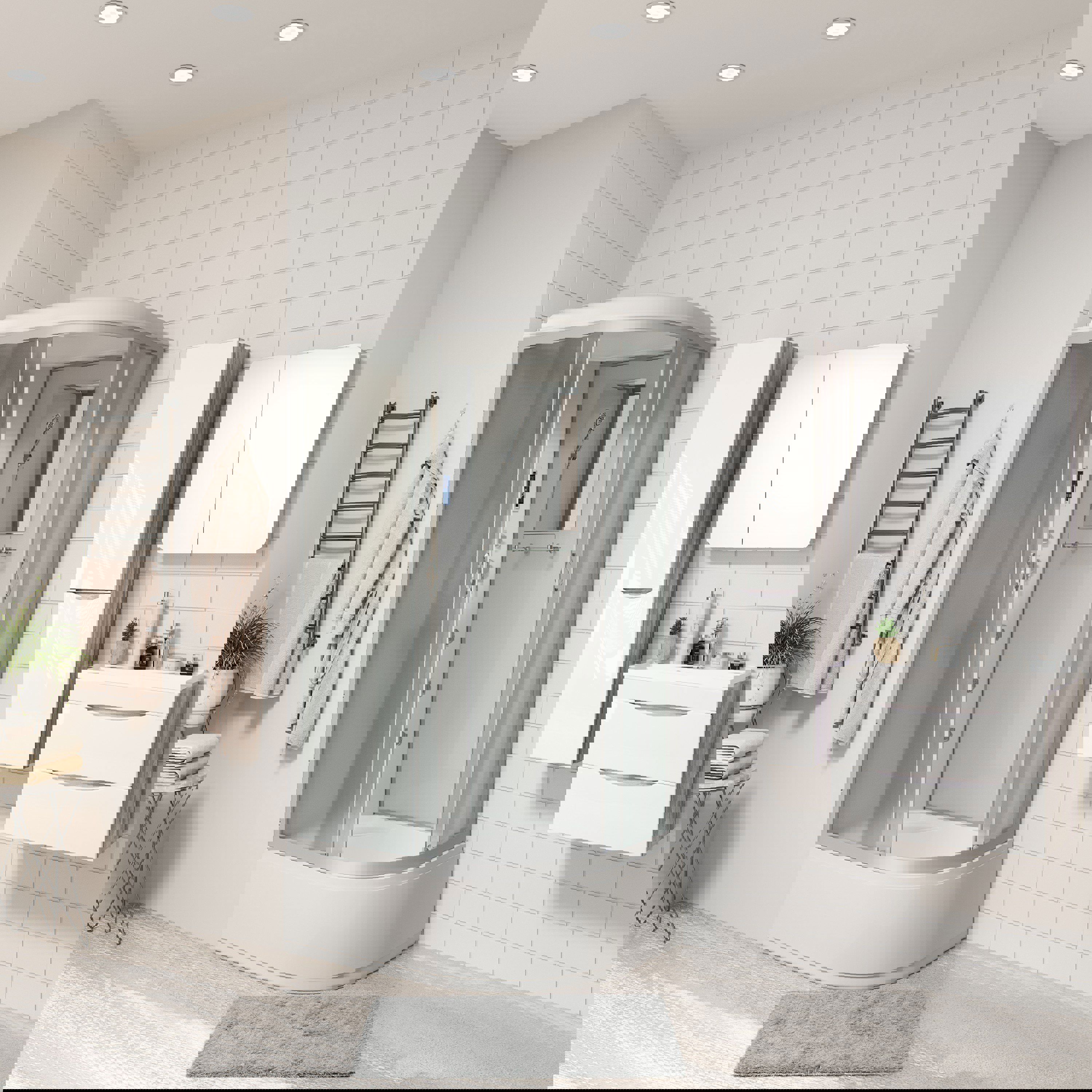 Изображение товара Душевая кабина Niagara Classic 120x80x215 с высоким поддоном и матовым стеклом