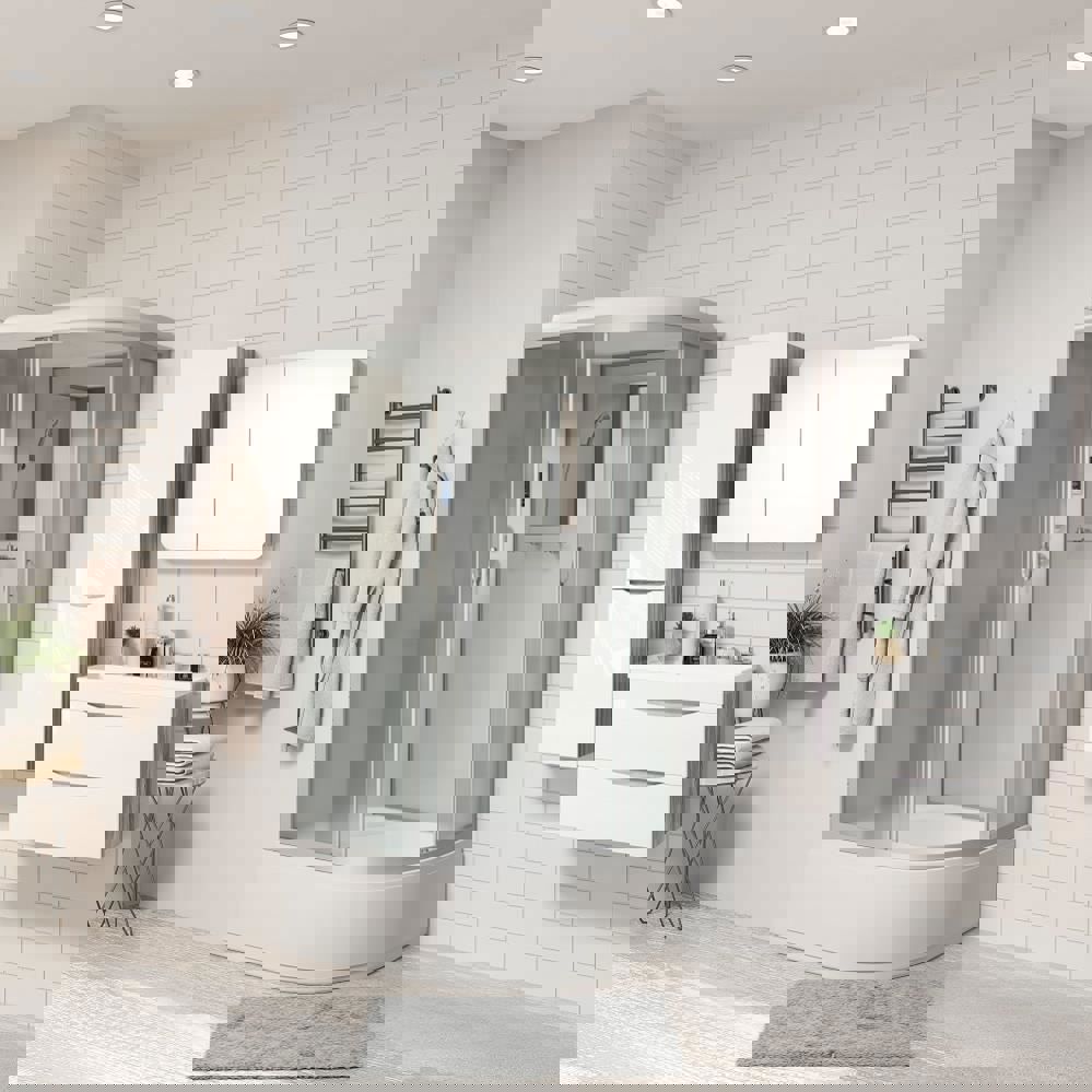 Изображение товара Душевая кабина Niagara 23101424LP высокий поддон 120x80см матовое стекло