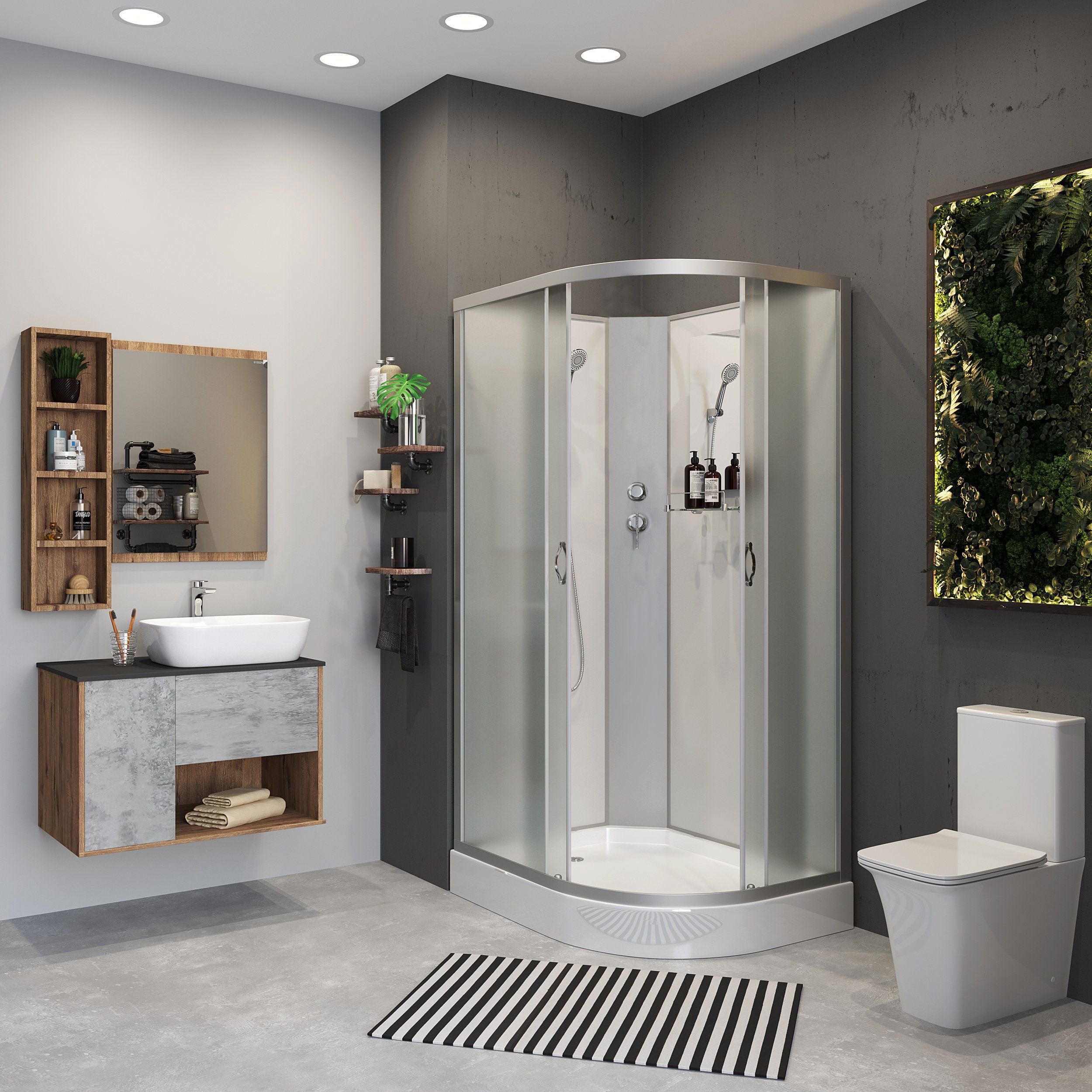 Изображение товара Душевая кабина Niagara 33121423LBK низкий поддон 120x80см Изображение товара Душевая кабина Niagara 33121423LBK низкий поддон 120x80см