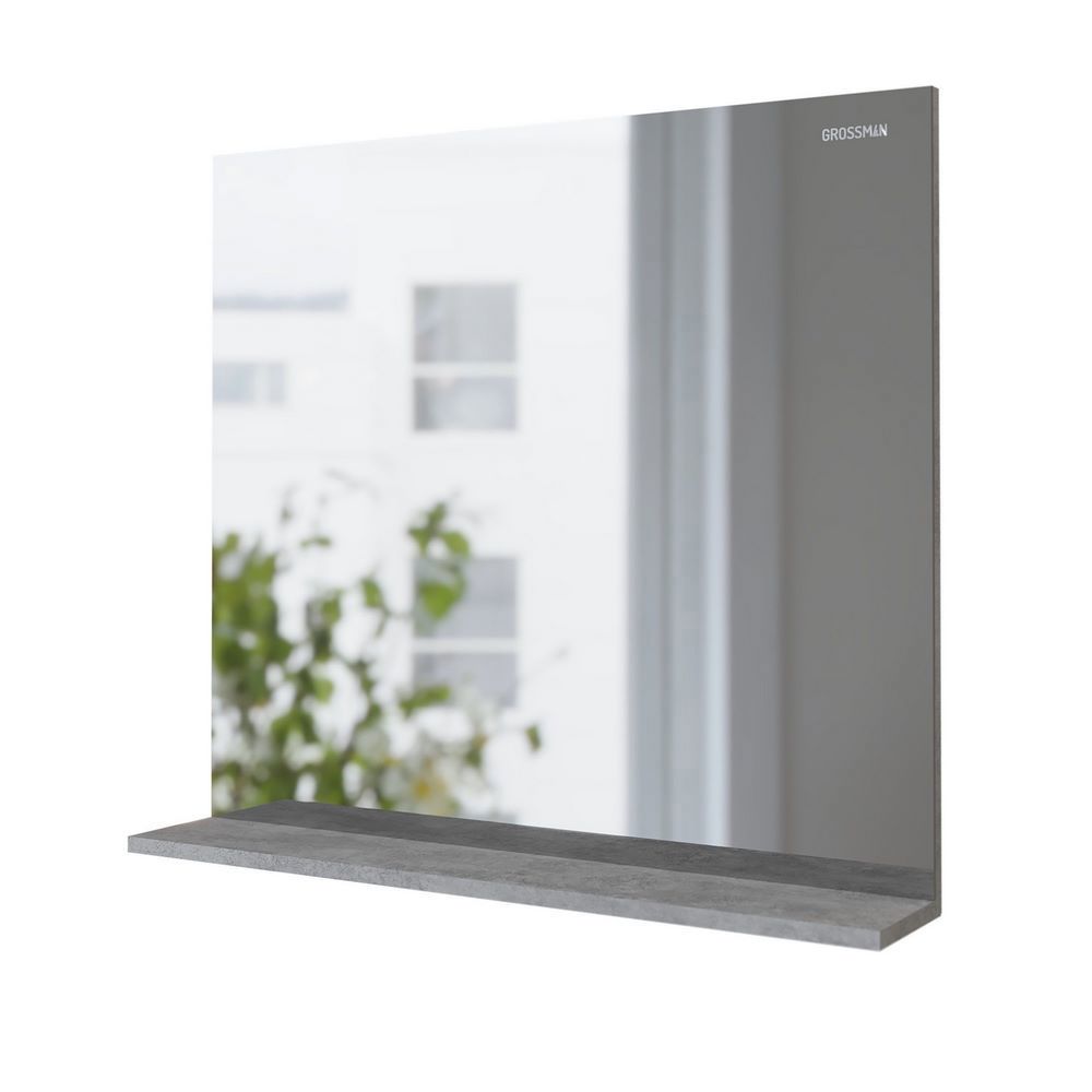Изображение товара Зеркало для ванной Grossman 208007 с полкой 80x71.6см