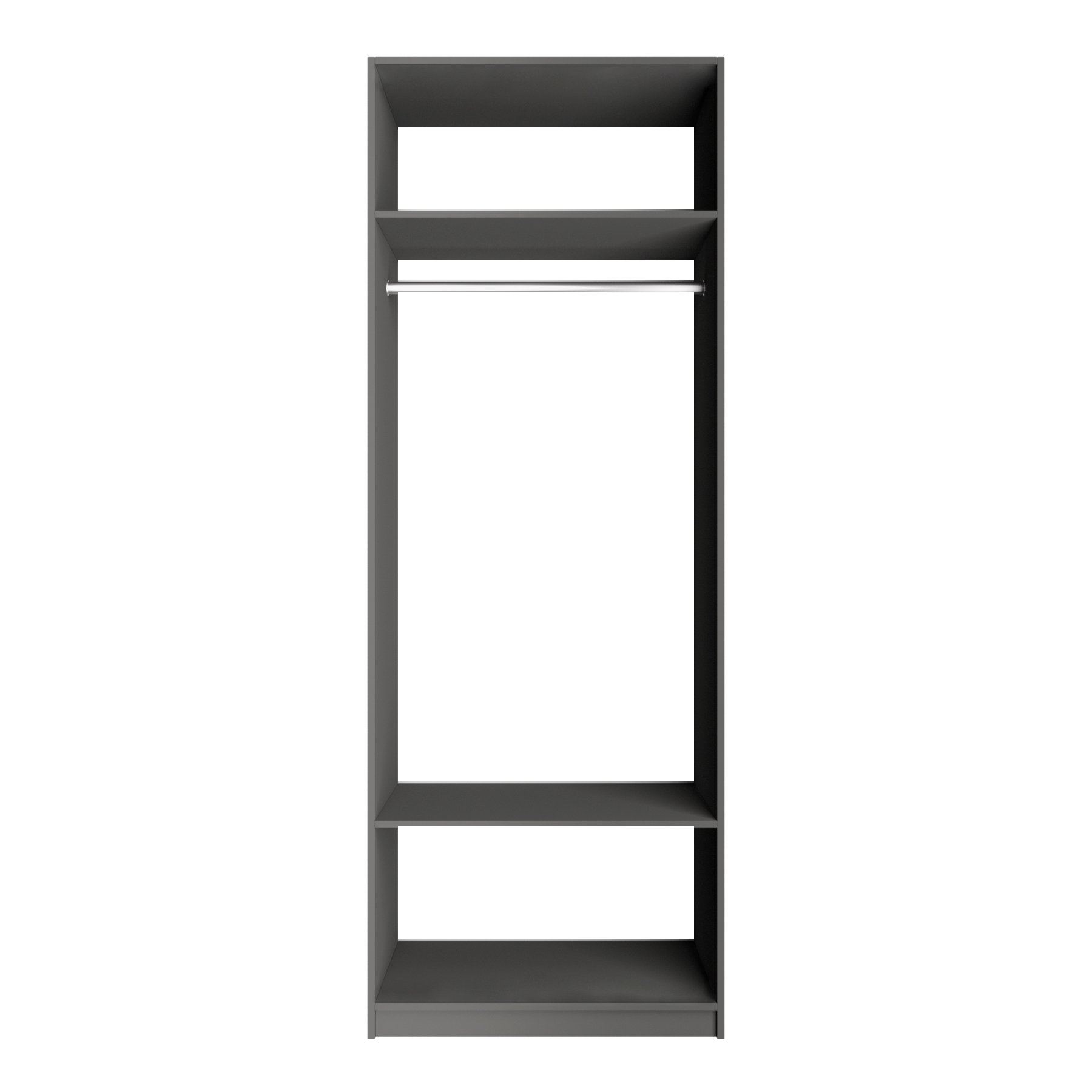 Изображение товара Гардеробная модуль MOD_GAR_800_DM МЕБЕЛЬНАЯ КОМПАНИЯ Е1 — серый матовый