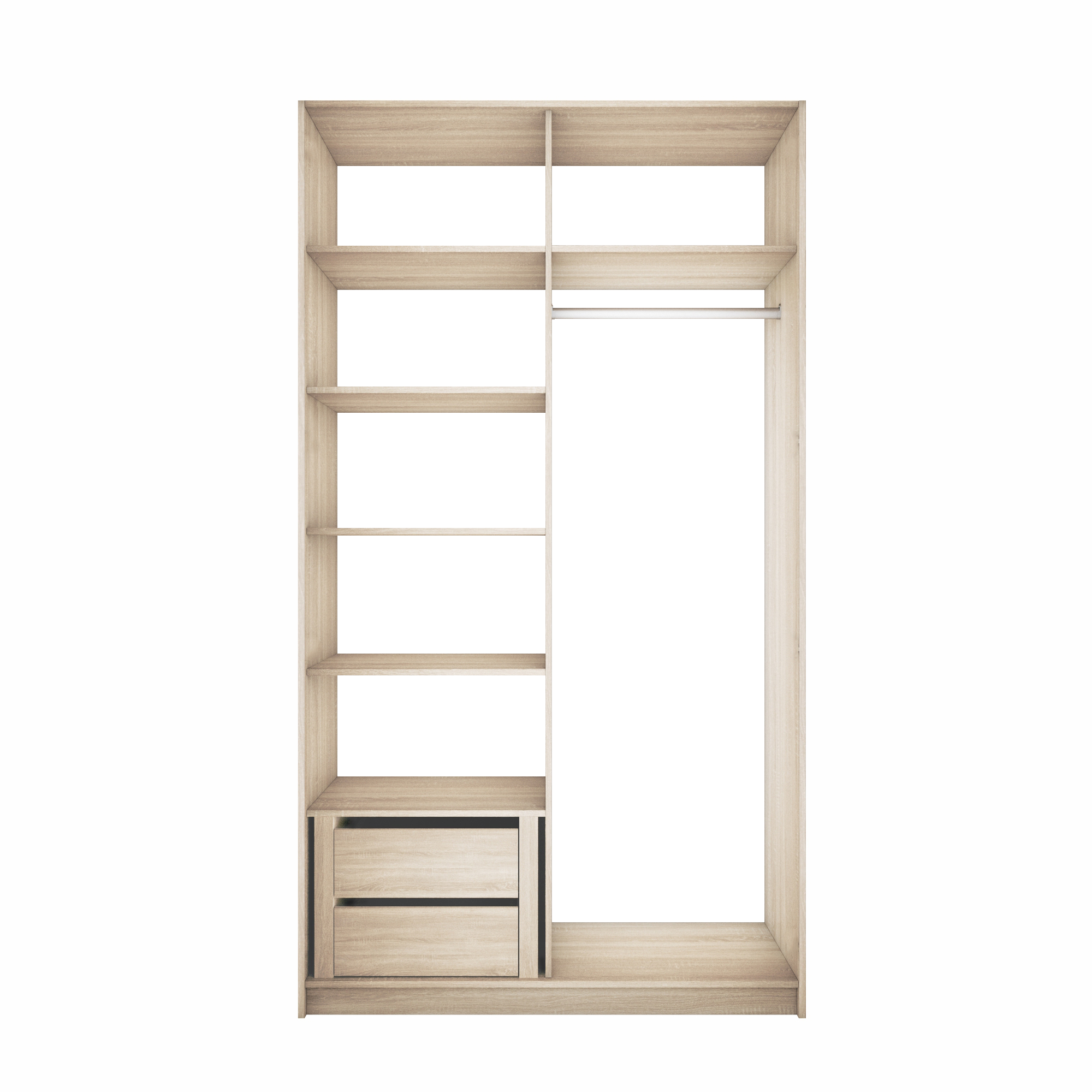 Изображение товара Гардеробная система МЕБЕЛЬНАЯ КОМПАНИЯ Е1 MOD_GAR_1200_M1_S Бежевый матовый