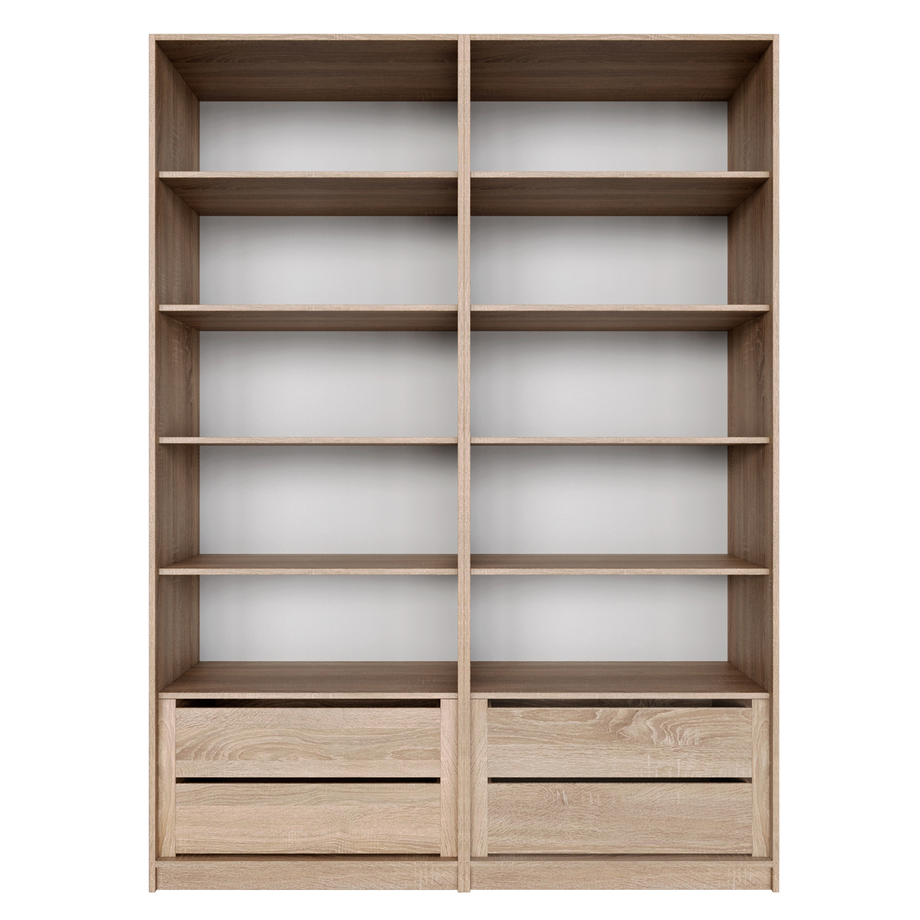 Изображение товара Шкаф распашной Мебельная компания е1 LCKS2_G_2SH_2M1_1600_S 162x220x52.5 см ЛДСП цвет сонома