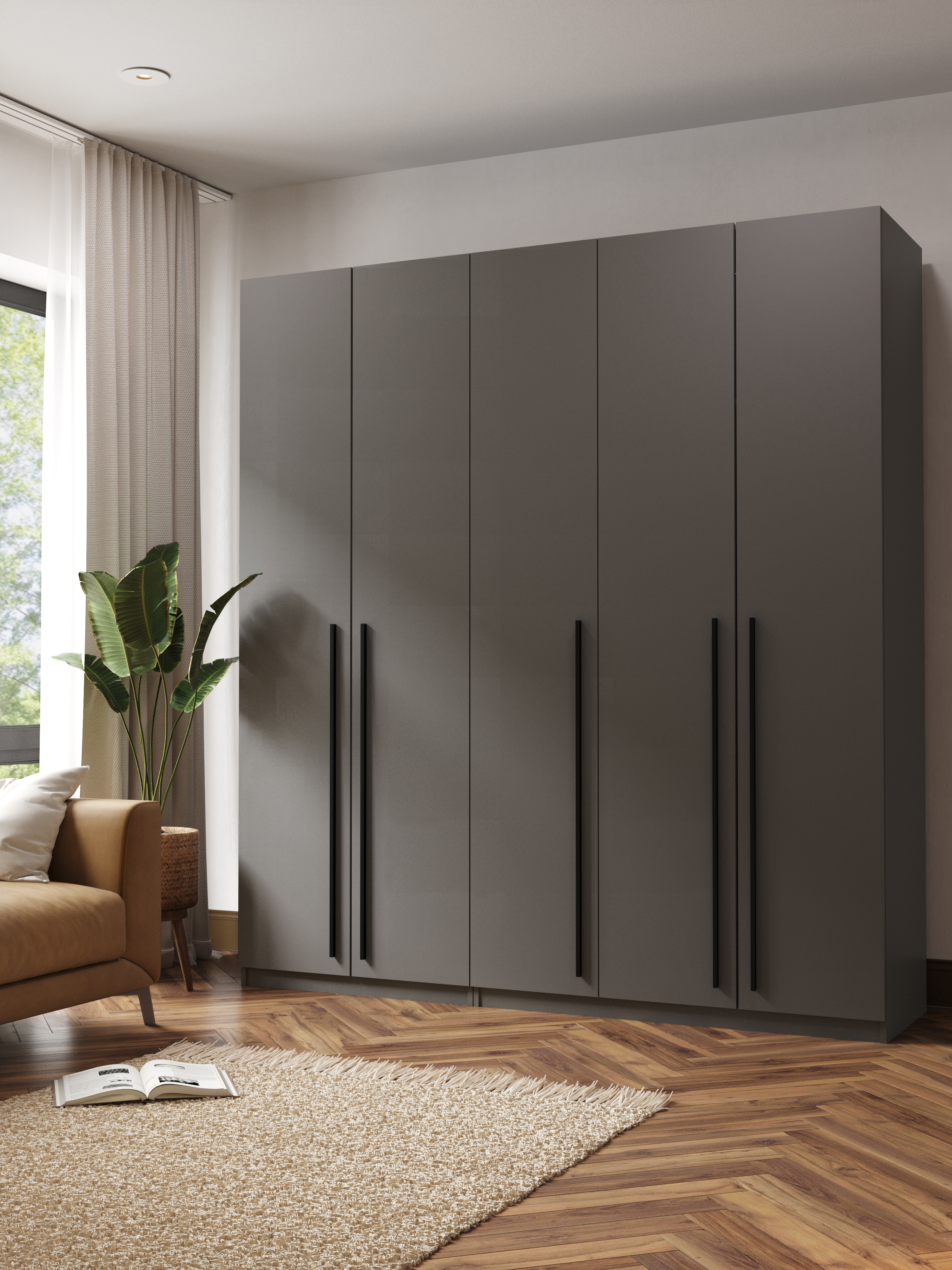Изображение товара Шкаф распашной Принцесса Мелания София 200x220x50 см графит ЛДСП